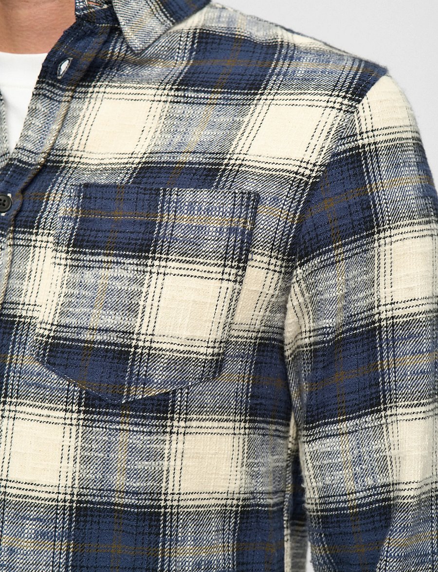 Anerkjendt - AKLEIF FLANNEL CHECK5 - flannel-skjorter - sky captain - 0