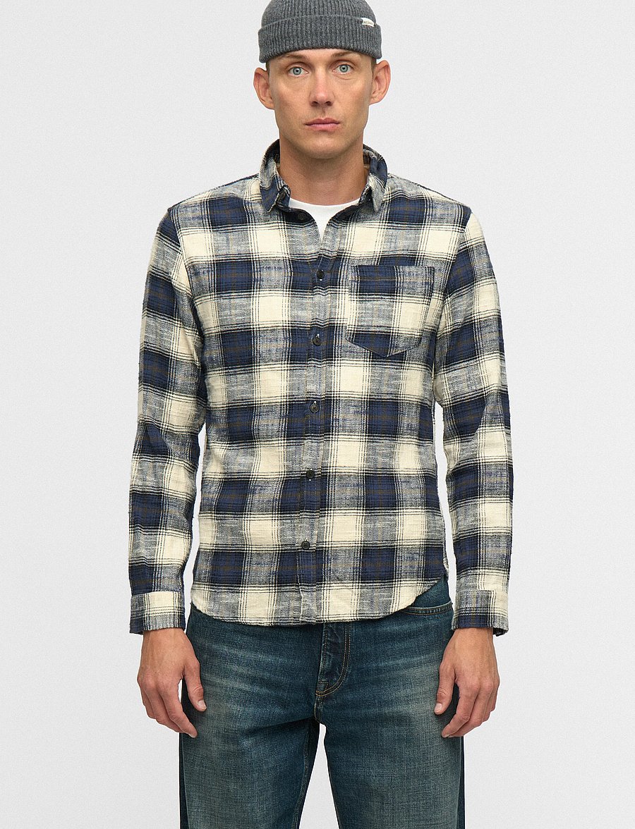 Anerkjendt - AKLEIF FLANNEL CHECK5 - flanell-hemden - sky captain - 5