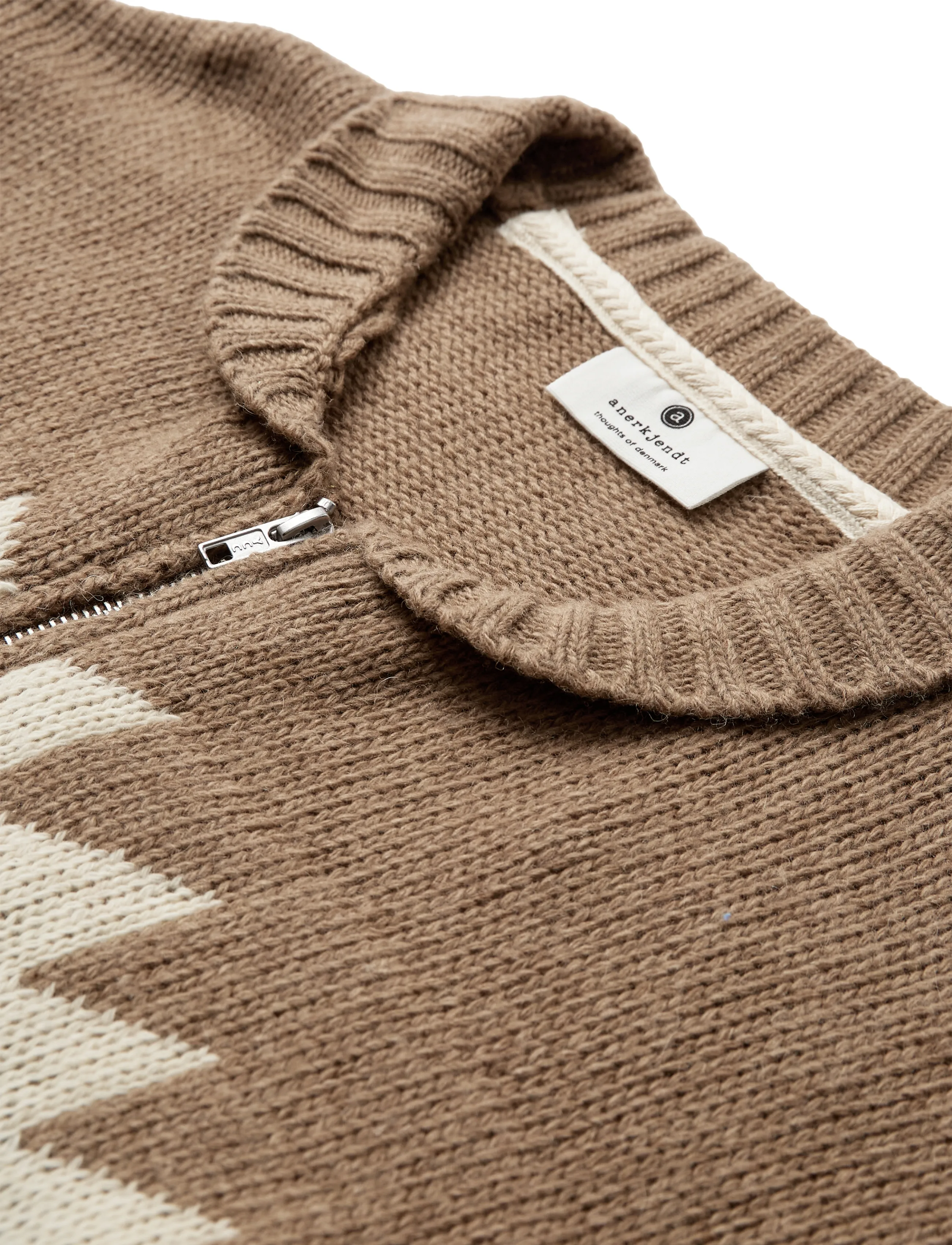 Anerkjendt - AKSINUS JACQ ZIP CARDIGAN - ermine - 2