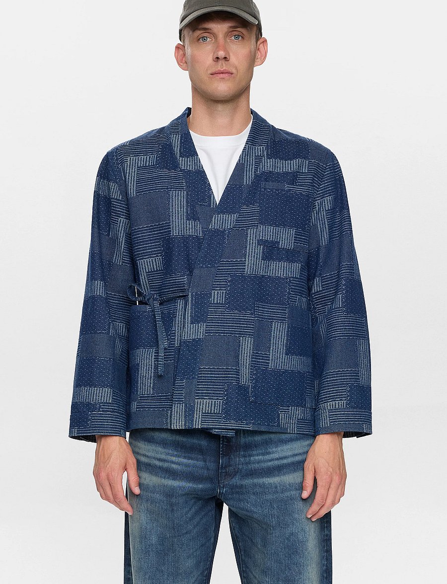 Anerkjendt - AKJESPER INDIGO KIMONO - kurtki jesienne - sky captain - 4