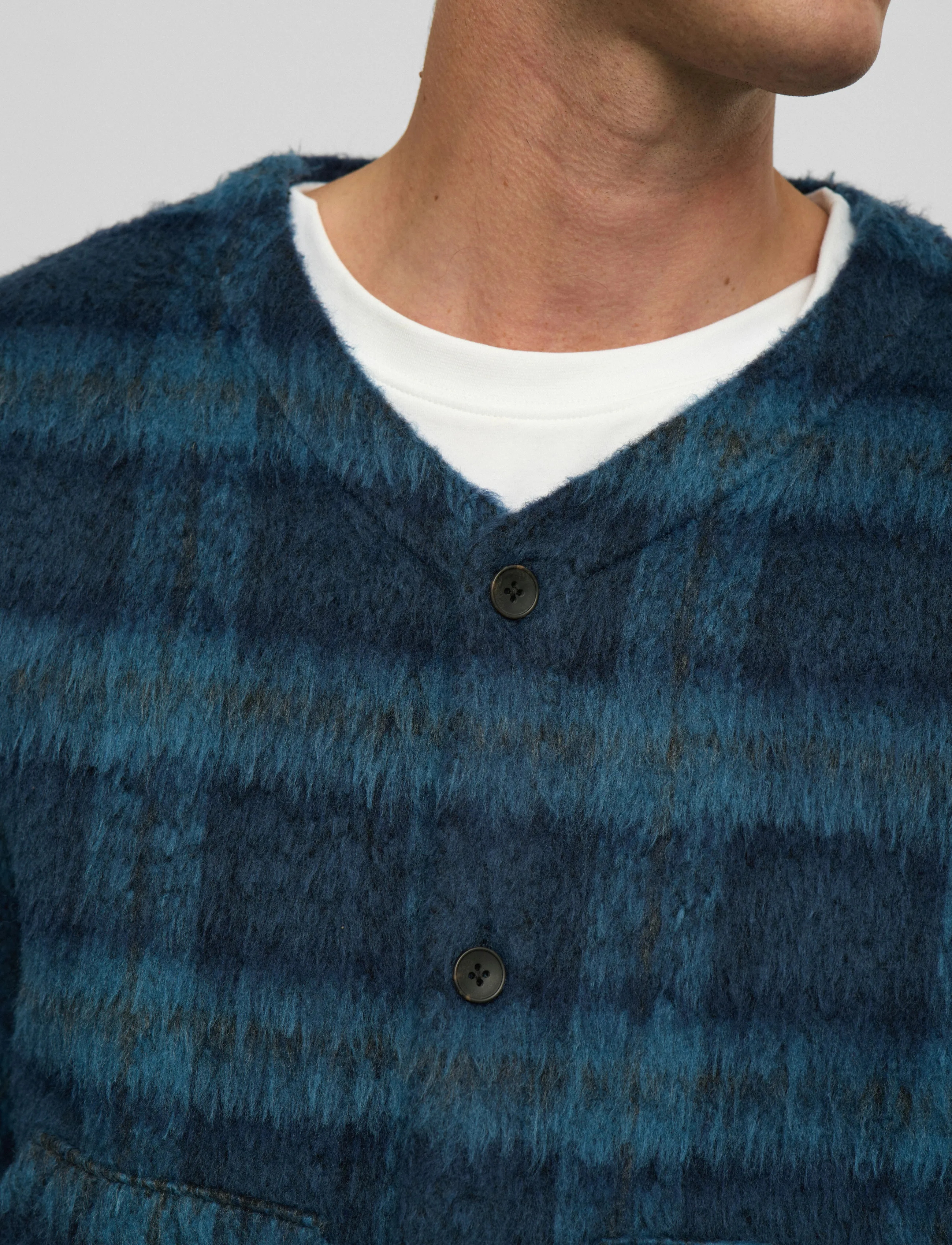 Anerkjendt - AKDAN HEAVY TWILL CHECK OVERSHIRT - kollektioner - estate blue - 4