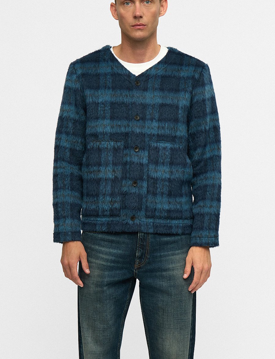 Anerkjendt - AKDAN HEAVY TWILL CHECK OVERSHIRT - Überhemden - estate blue - 5