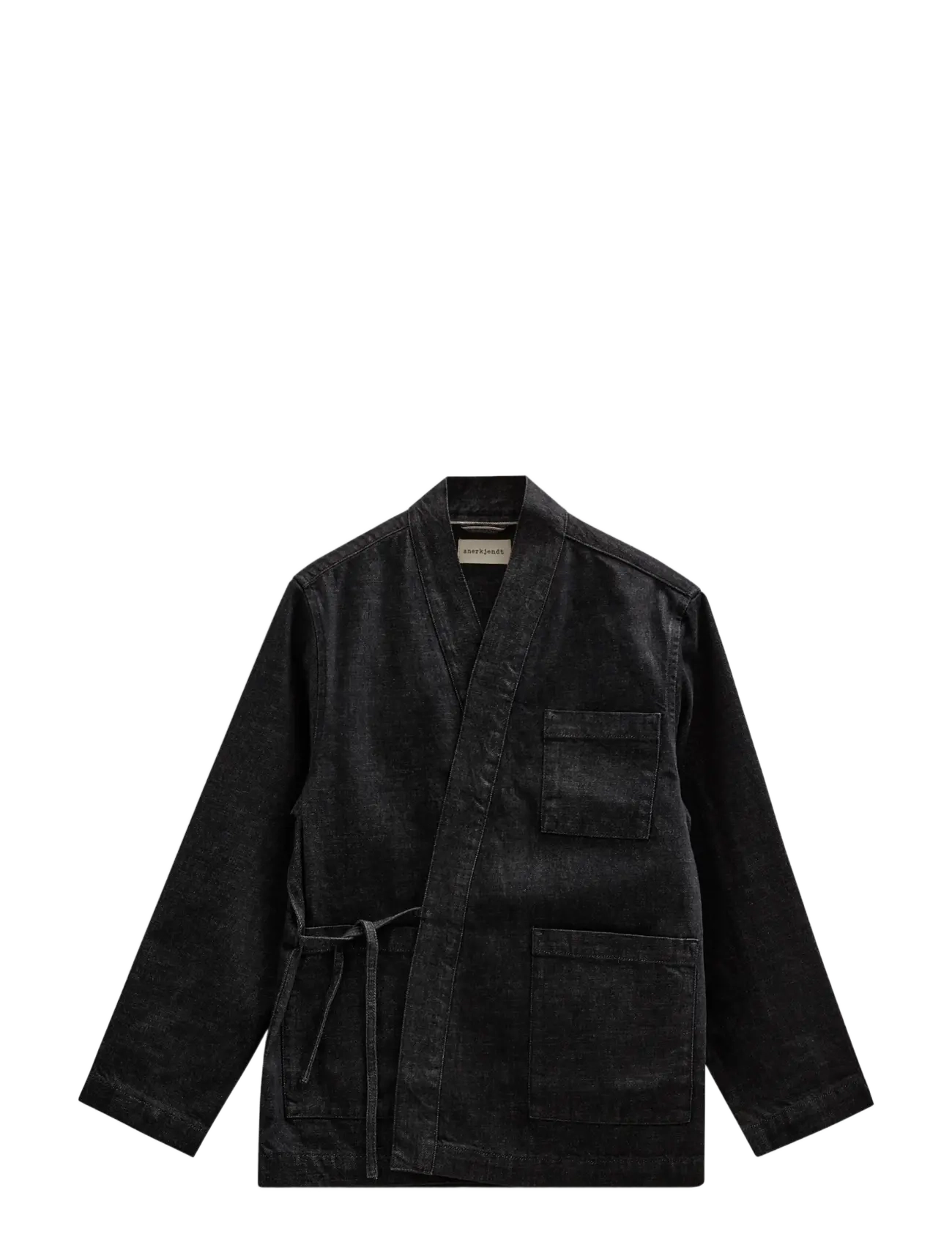 Anerkjendt - AKJESPER SELVEDGE DENIM KIMONO - ofodrade jeansjackor - black - 1