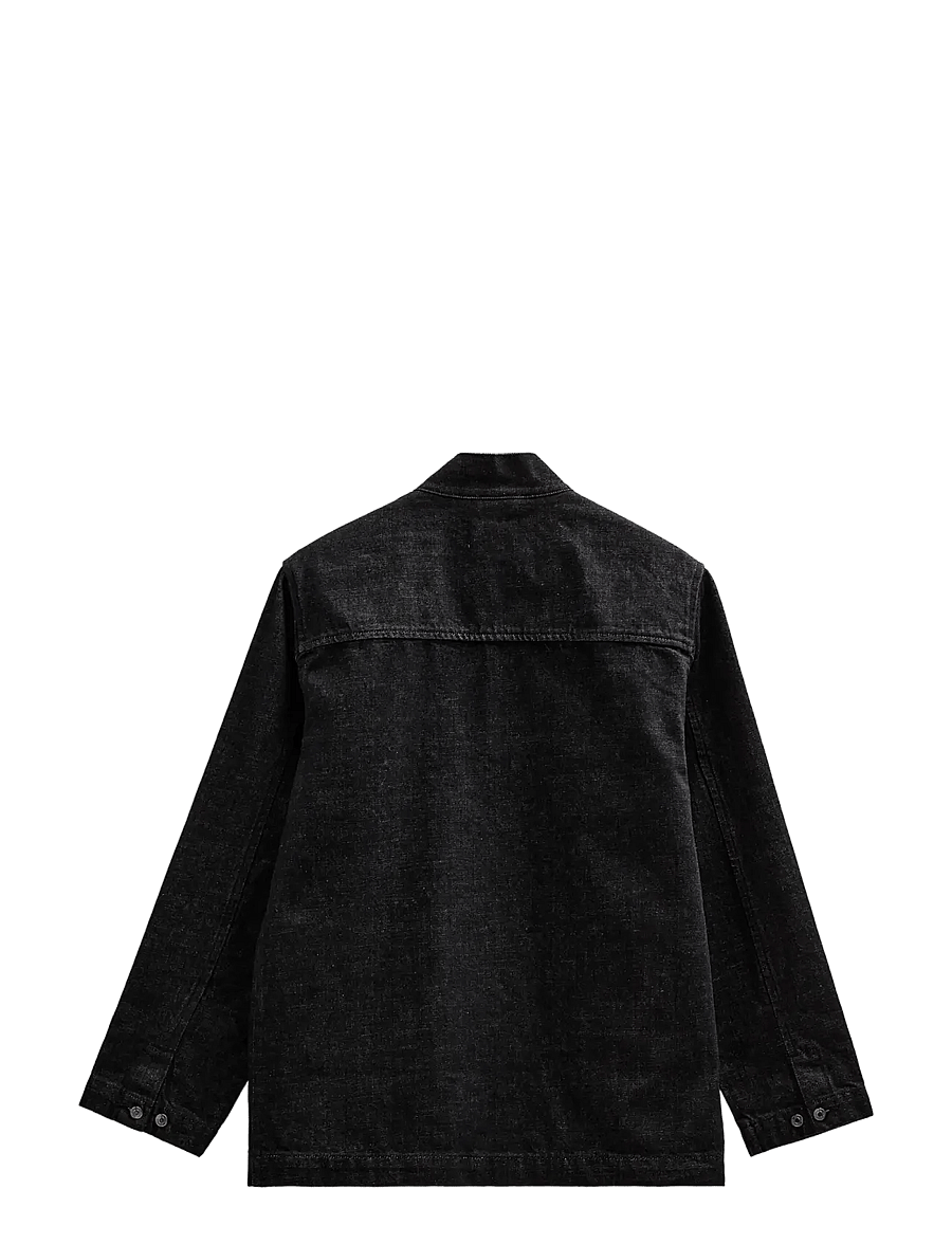 Anerkjendt - AKJESPER SELVEDGE DENIM KIMONO - ofodrade jeansjackor - black - 2
