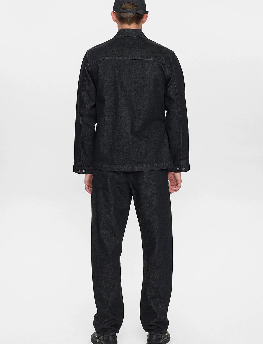Anerkjendt - AKJESPER SELVEDGE DENIM KIMONO - ofodrade jeansjackor - black - 3