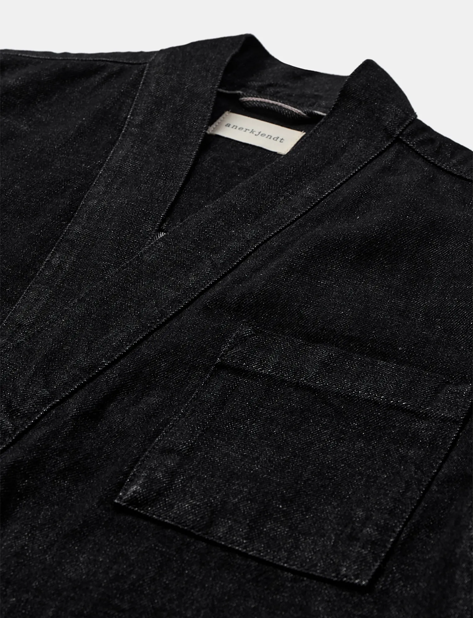 Anerkjendt - AKJESPER SELVEDGE DENIM KIMONO - black - 4