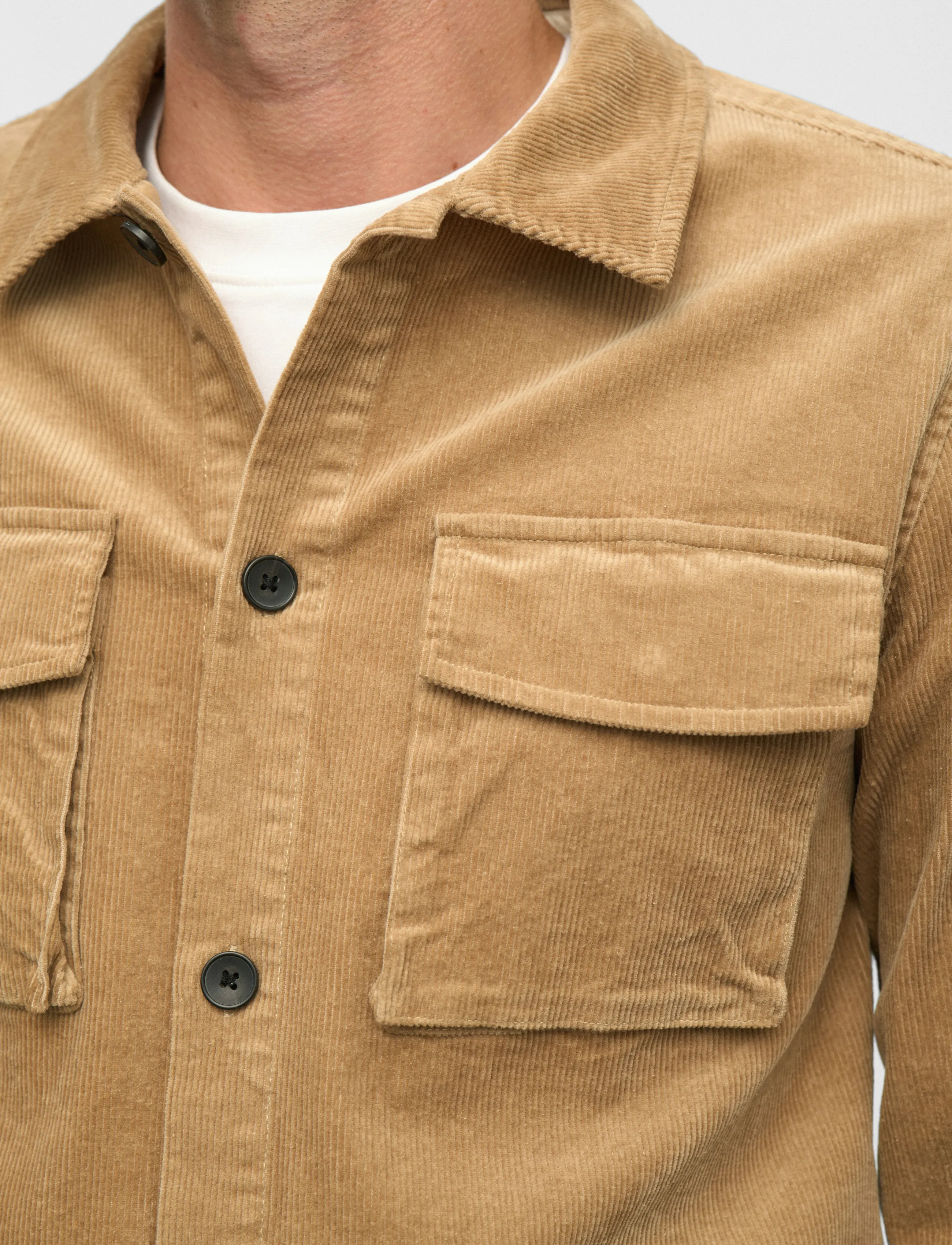 Anerkjendt - AKOSCAR CORD OVERSHIRT - overshirts - ermine - 5