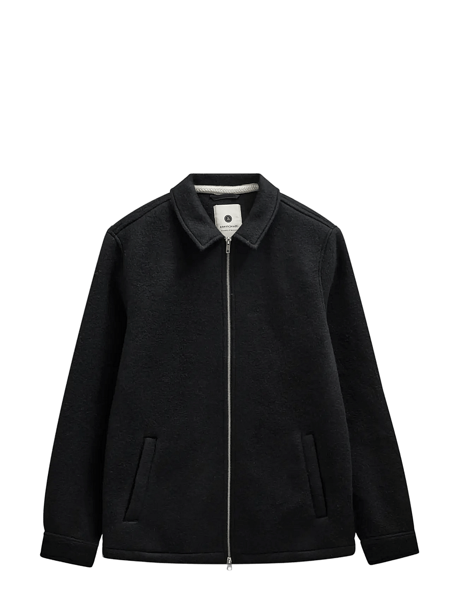 Anerkjendt - AKHANKY BOILED WOOL OVERSHIRT - Überhemden - caviar - 1
