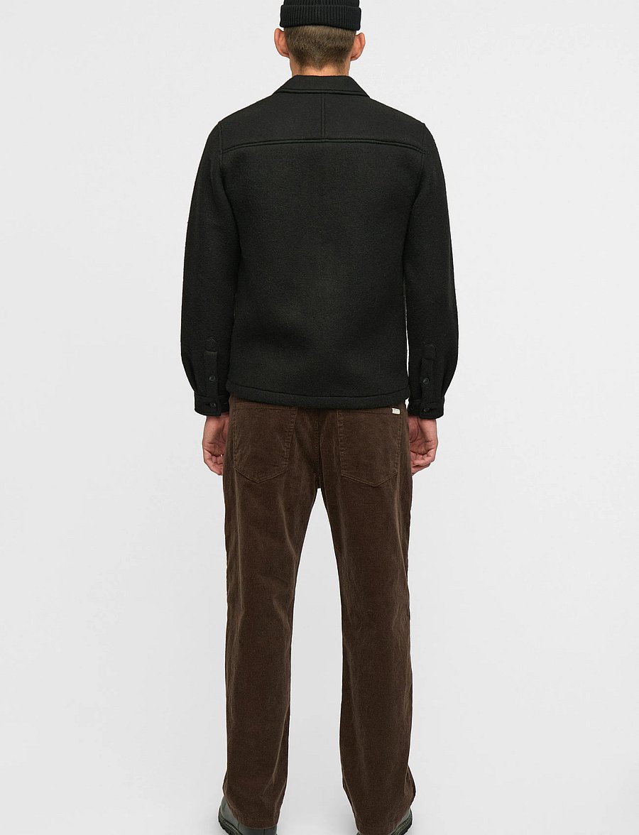 Anerkjendt - AKHANKY BOILED WOOL OVERSHIRT - Überhemden - caviar - 3