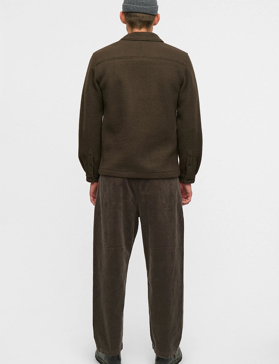 Anerkjendt - AKHANKY BOILED WOOL OVERSHIRT - overshirts - delicioso - 3