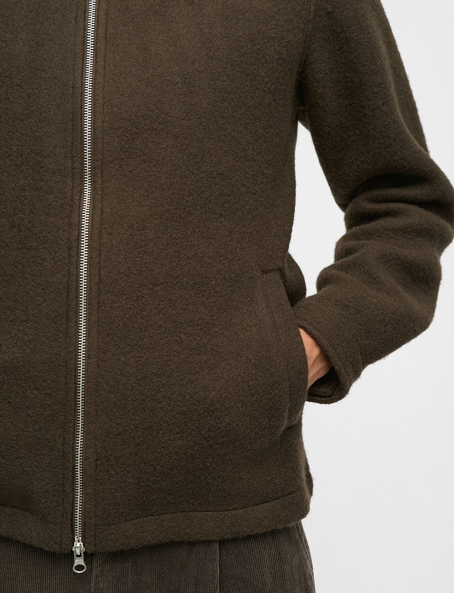 Anerkjendt - AKHANKY BOILED WOOL OVERSHIRT - overshirts - delicioso - 4