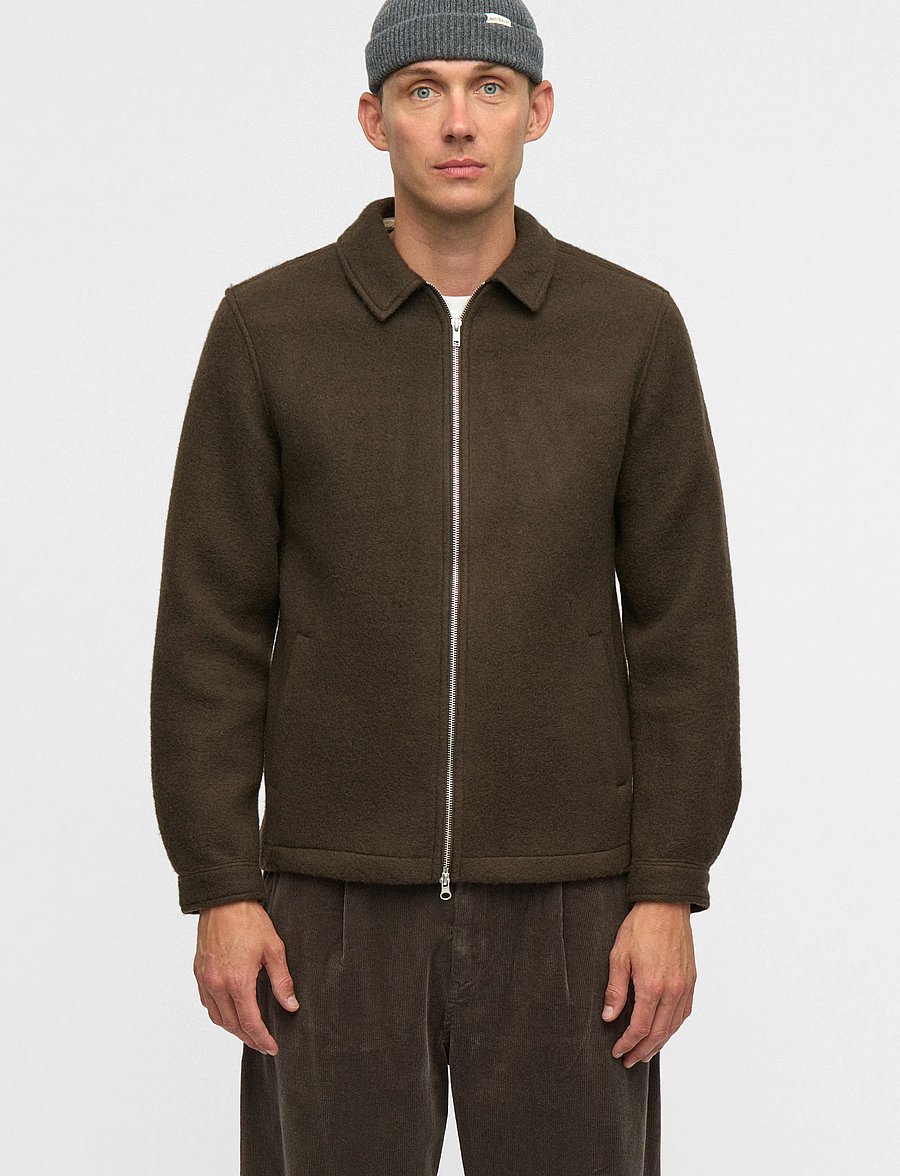 Anerkjendt - AKHANKY BOILED WOOL OVERSHIRT - overshirts - delicioso - 0
