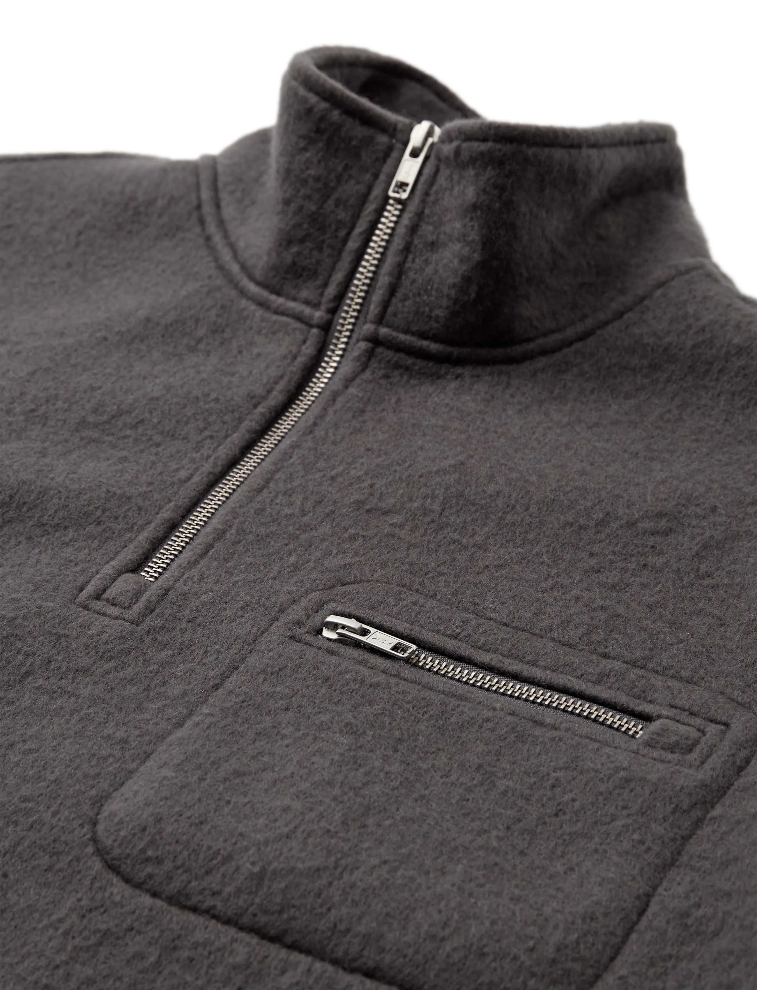 Anerkjendt - AKTONI HALF ZIP BOILED WOOL OS - pullover mit halbem reißverschluss - magnet - 2
