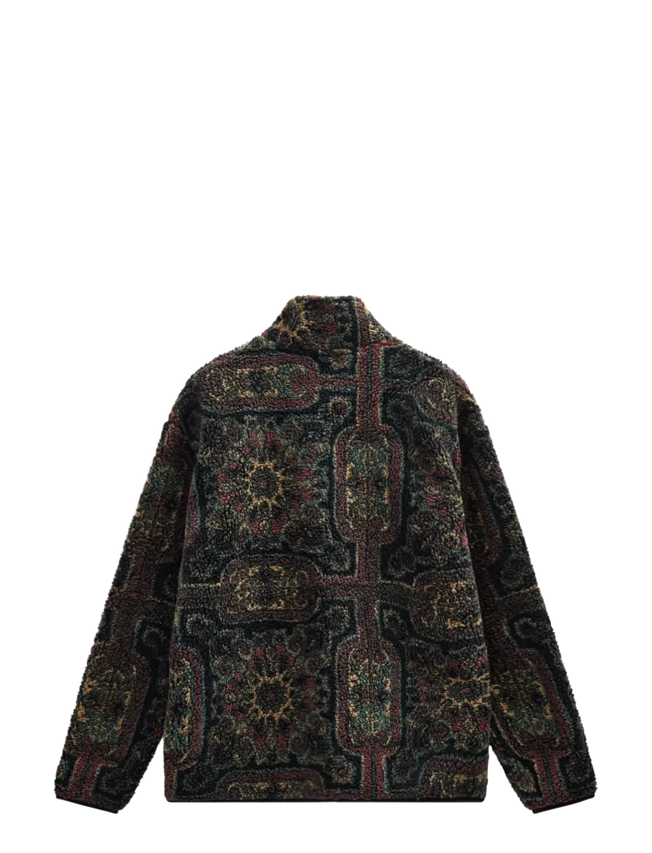 Anerkjendt - AKTONI JACQ TEDDY CARDIGAN - fleecetrøjer - forest night - 1