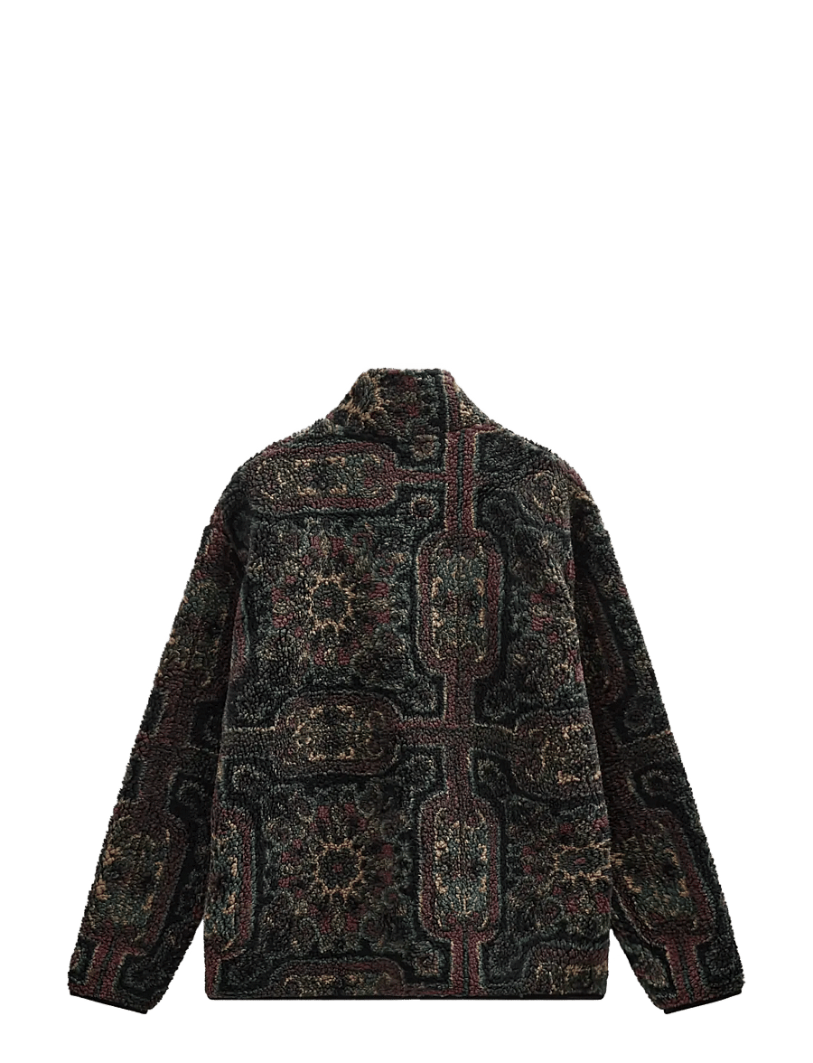 Anerkjendt - AKTONI JACQ TEDDY CARDIGAN - fleecetrøjer - forest night - 1