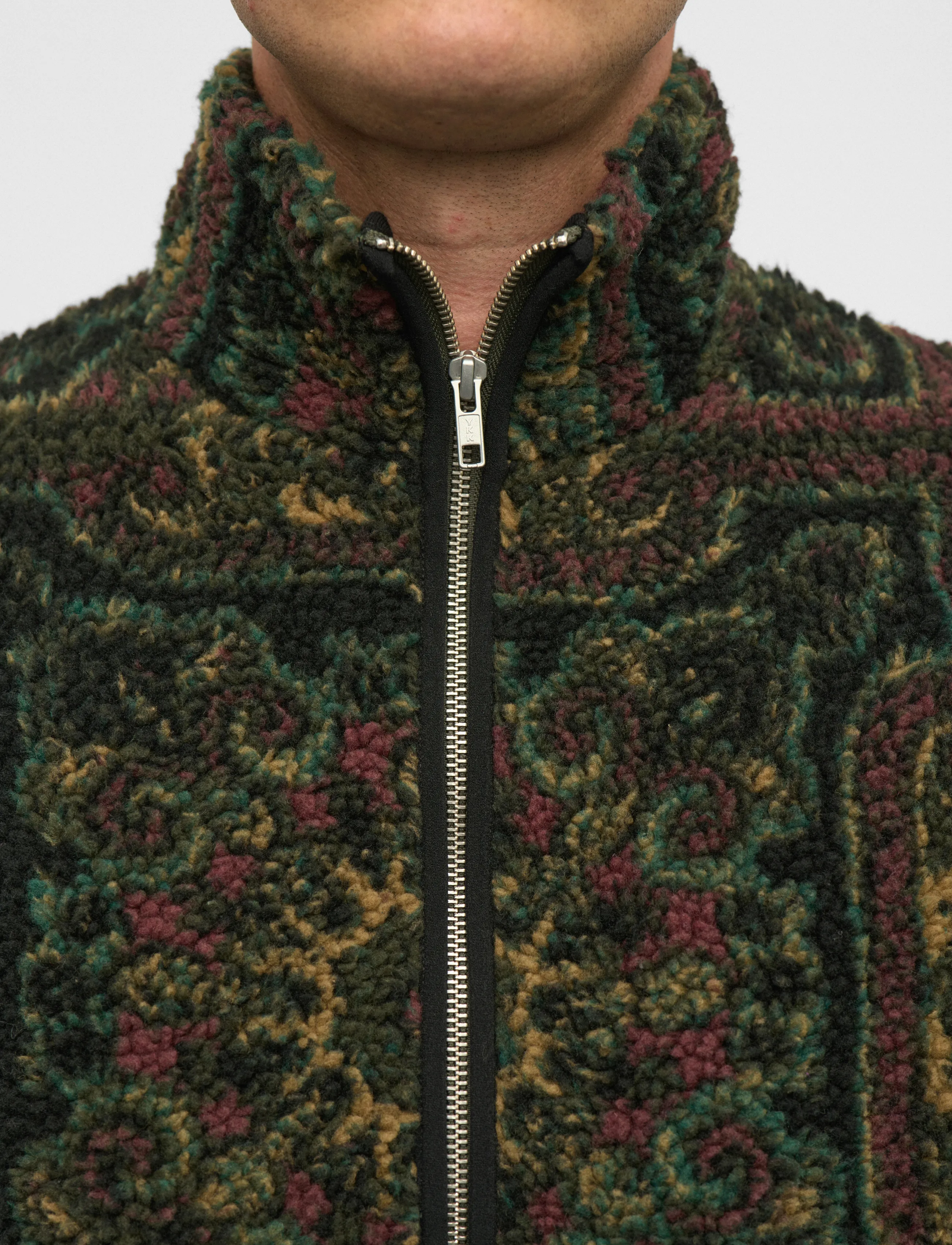 Anerkjendt - AKTONI JACQ TEDDY CARDIGAN - fleecetrøjer - forest night - 3
