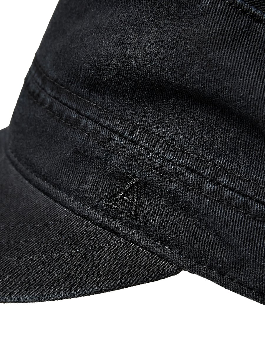 Anerkjendt - AKRAZZ SMALL A LOGO CAP - kappen - caviar - 2