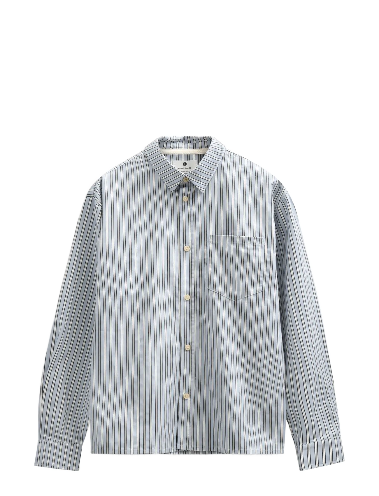 Anerkjendt - AKOTTO STRIPE LS SHIRT - striped shirts - light blue - 1
