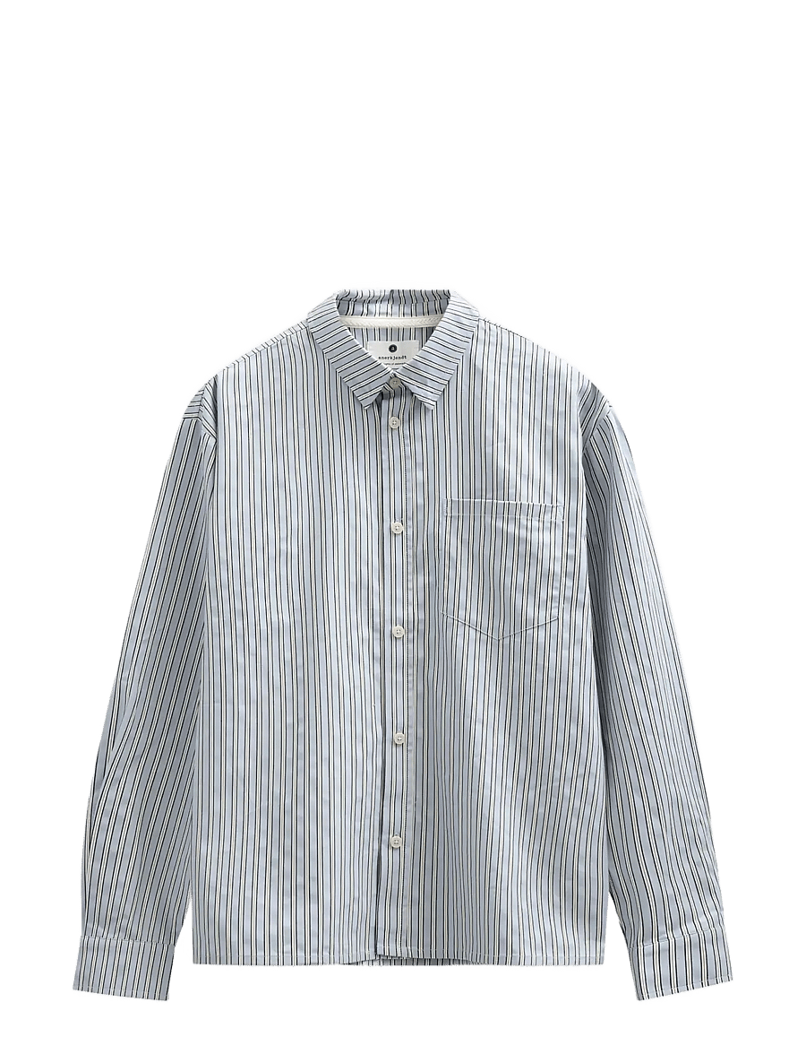 Anerkjendt - AKOTTO STRIPE LS SHIRT - gestreifte hemden - light blue - 1