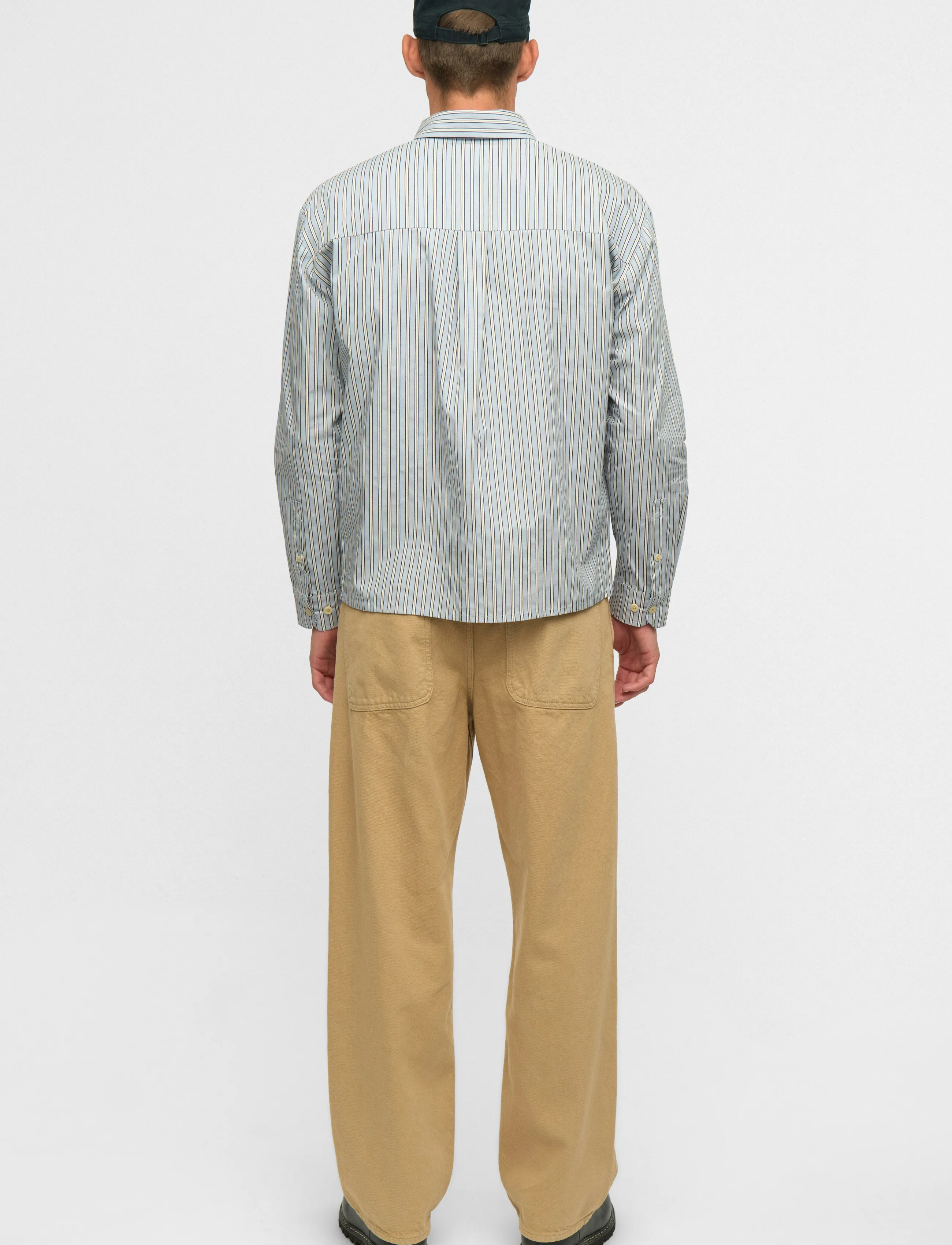Anerkjendt Akotto Stripe Ls Shirt, M, Blue, Shirts > Striped Shirts, Herre