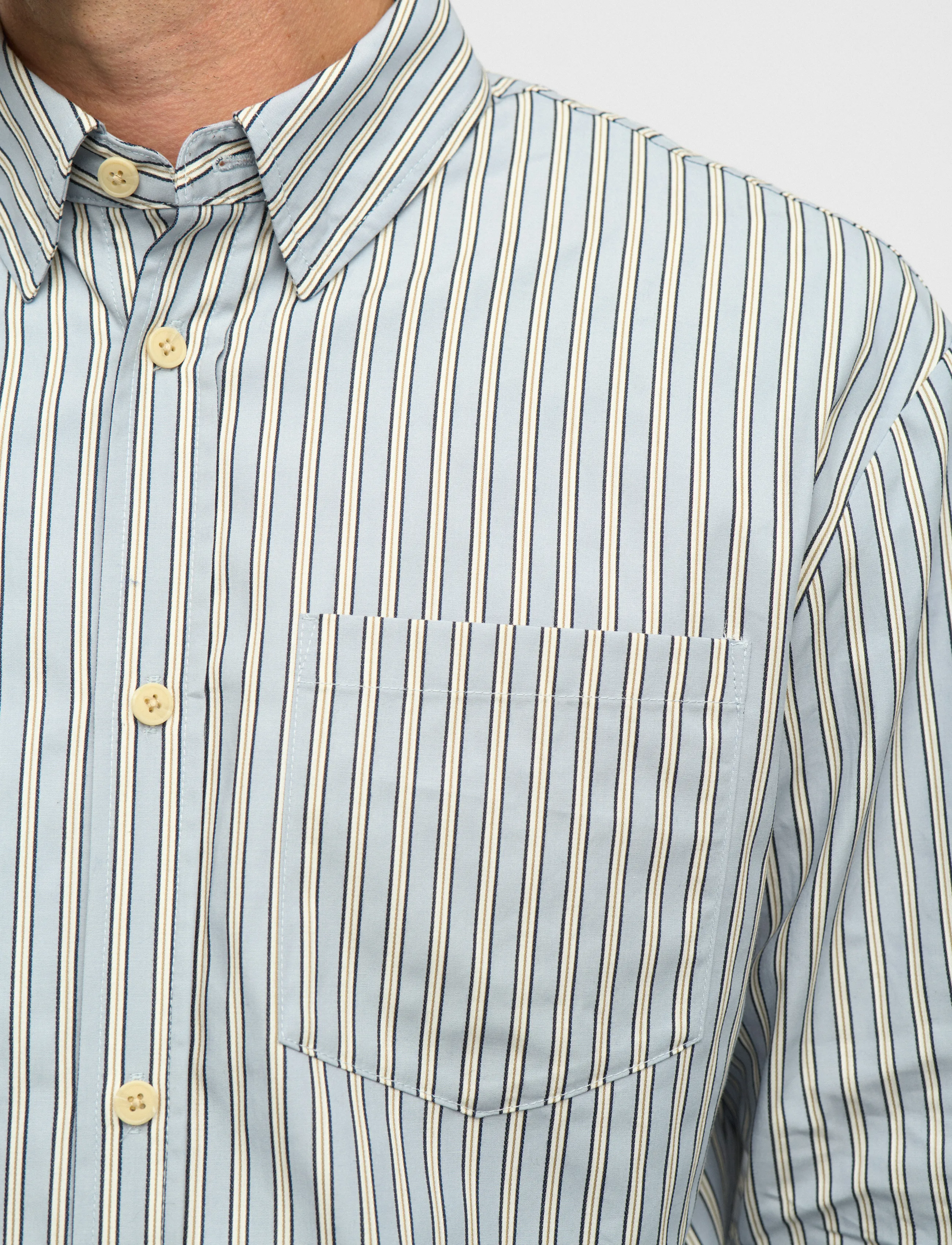 Anerkjendt - AKOTTO STRIPE LS SHIRT - striped shirts - light blue - 4