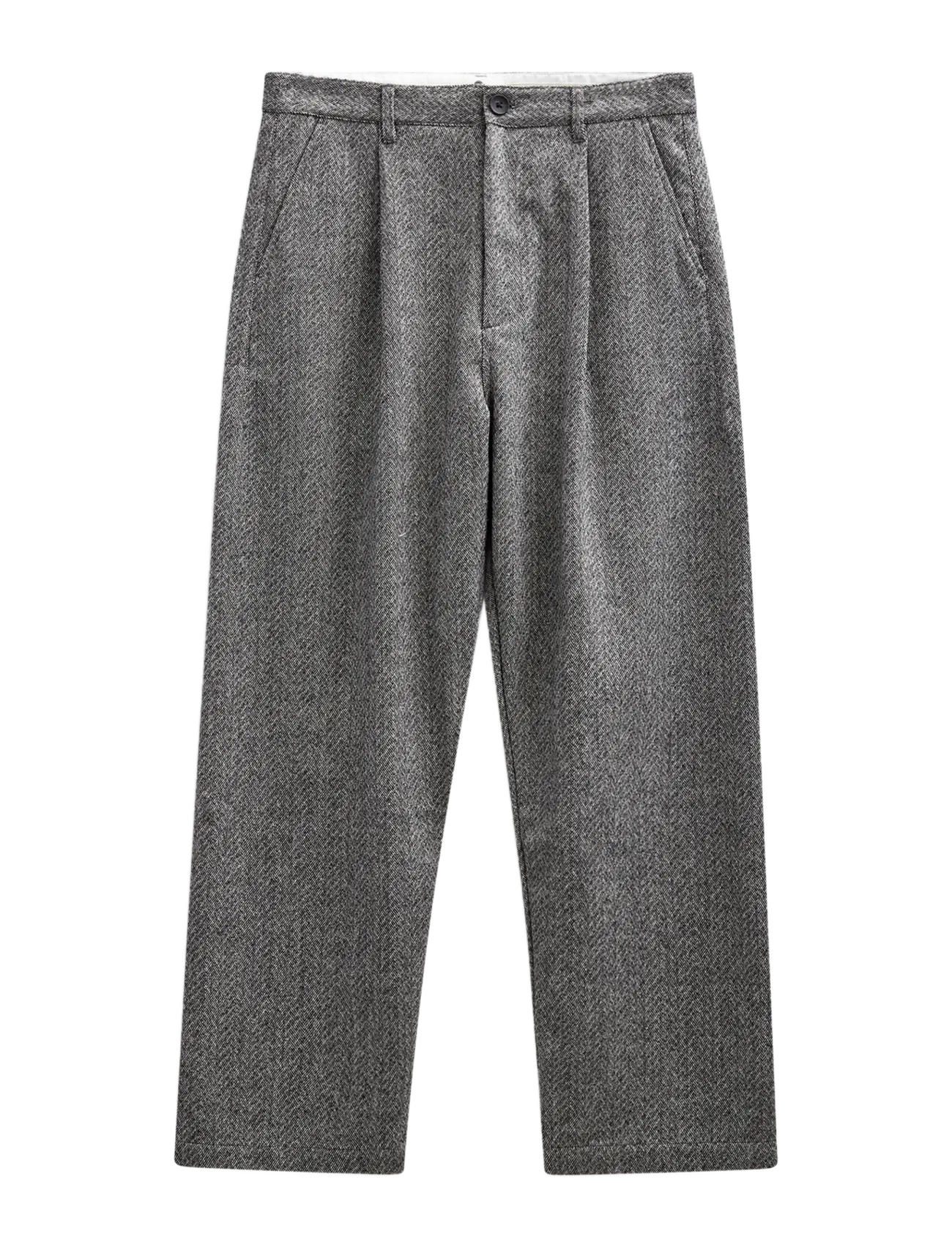 Anerkjendt - AKJAKOB WOOL PANTS - caviar melange - 1
