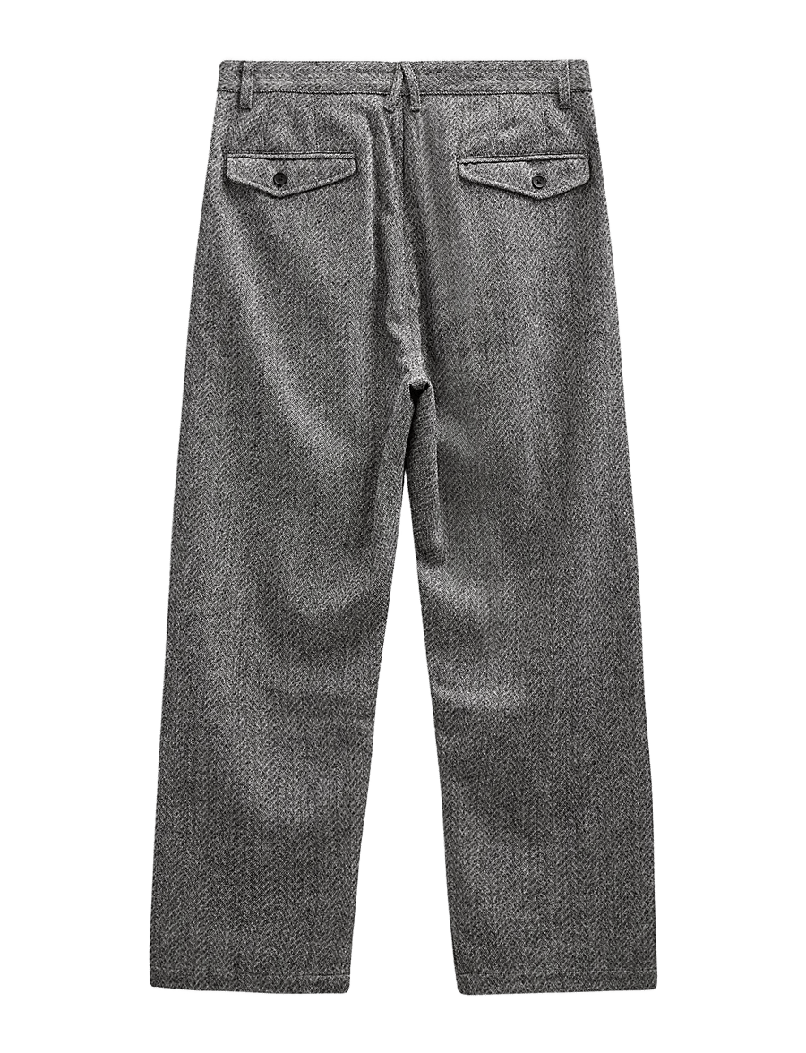 Anerkjendt - AKJAKOB WOOL PANTS - caviar melange - 2