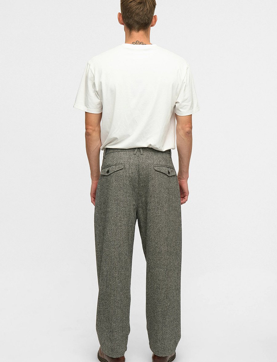 Anerkjendt - AKJAKOB WOOL PANTS - caviar melange - 3