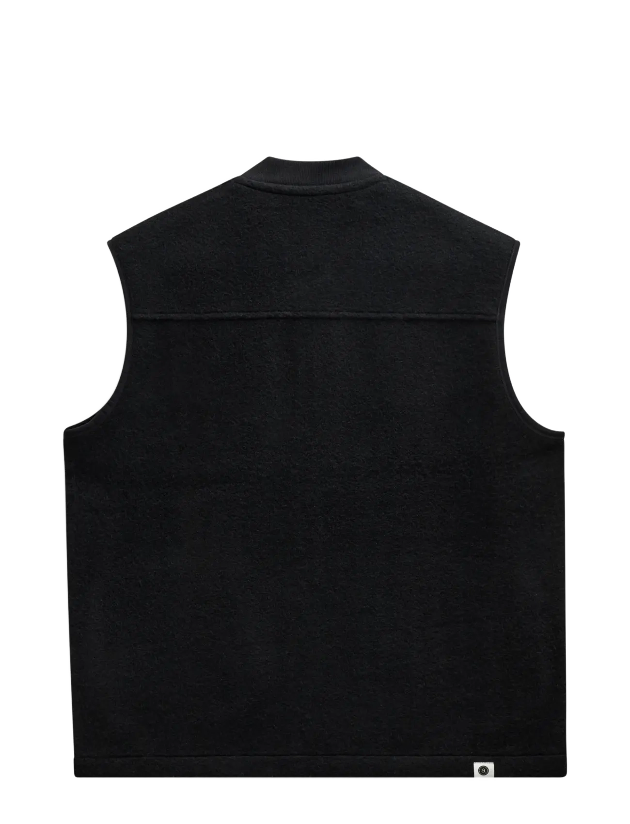 Anerkjendt - AKROBIN BOILED WOOL GILET - caviar - 2