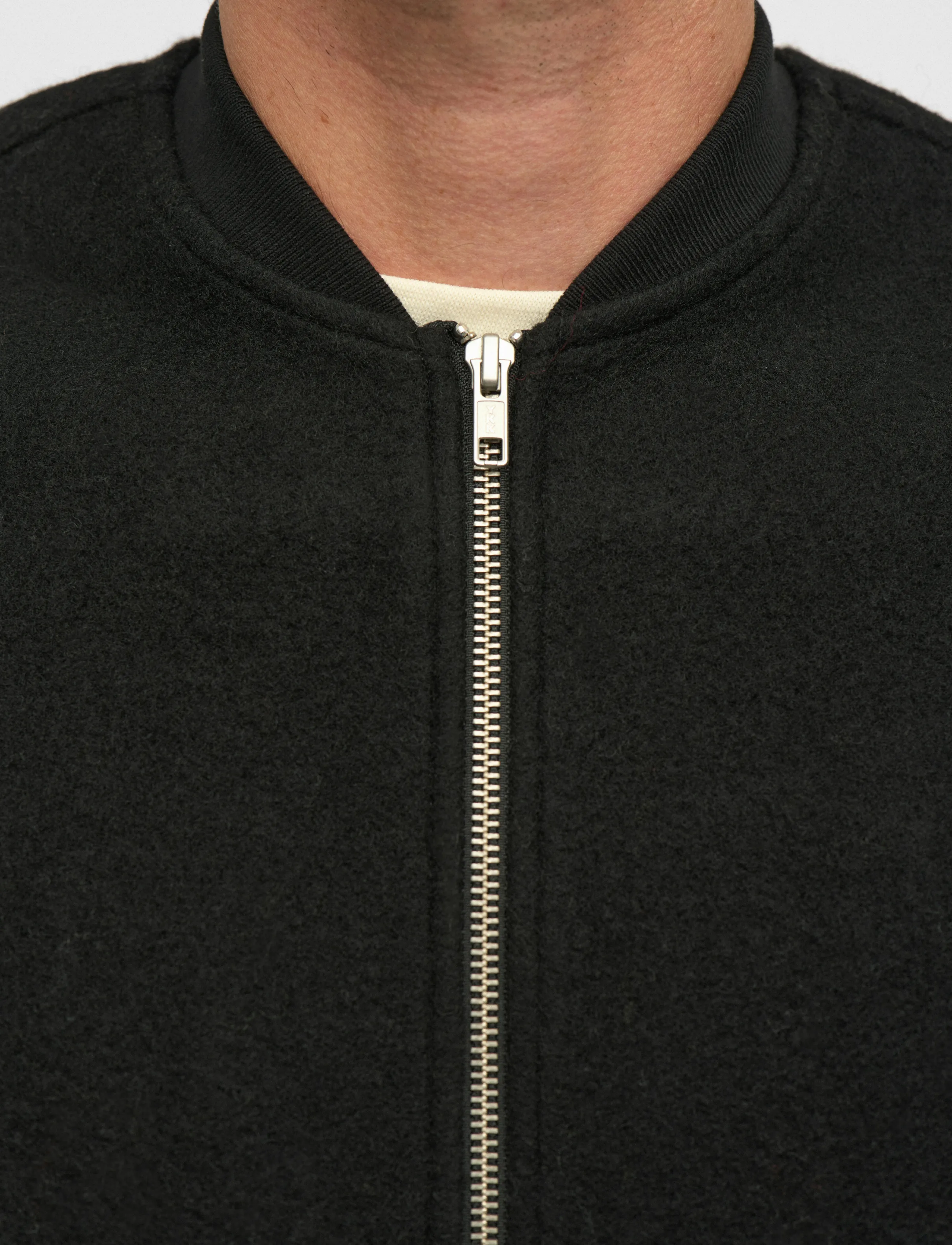 Anerkjendt - AKROBIN BOILED WOOL GILET - caviar - 4