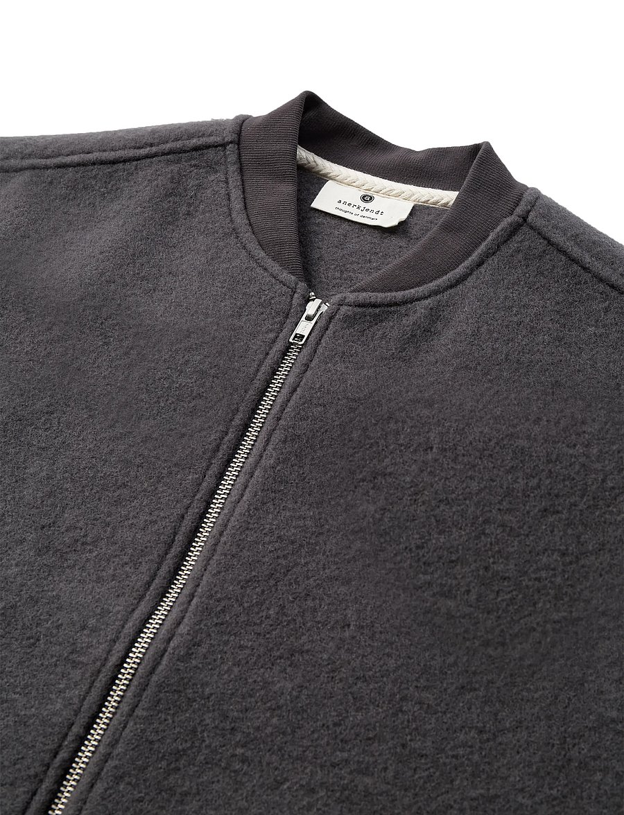 Anerkjendt - AKROBIN BOILED WOOL GILET - vestid - magnet - 2