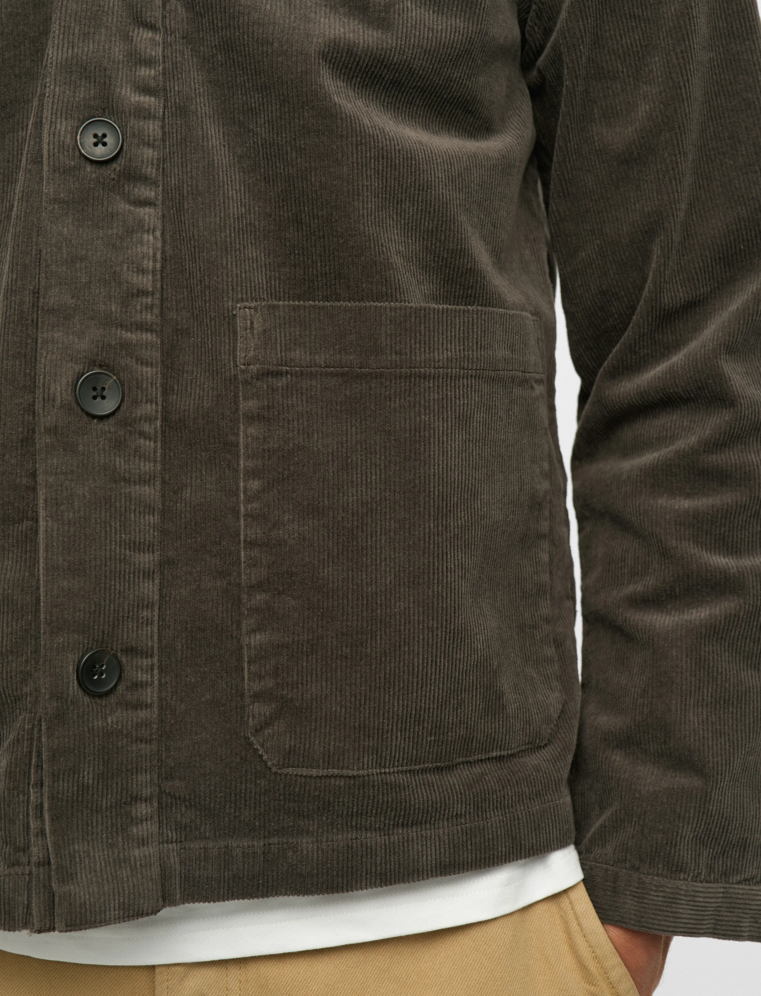 Anerkjendt - AKOTTO CORD OVERSHIRT - fall jackets - magnet - 3