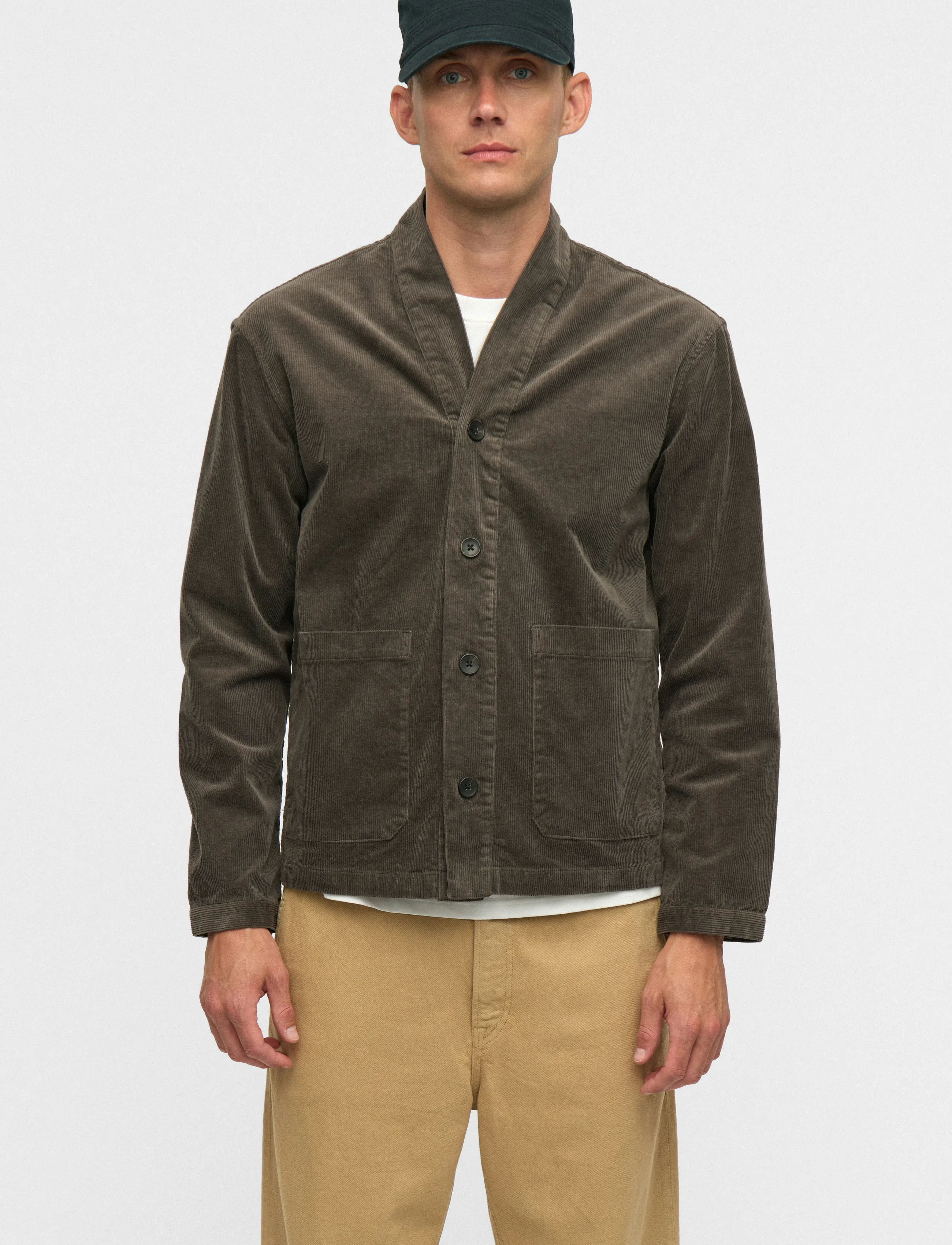 Anerkjendt AKOTTO CORD OVERSHIRT - Jackets - MAGNET / grey