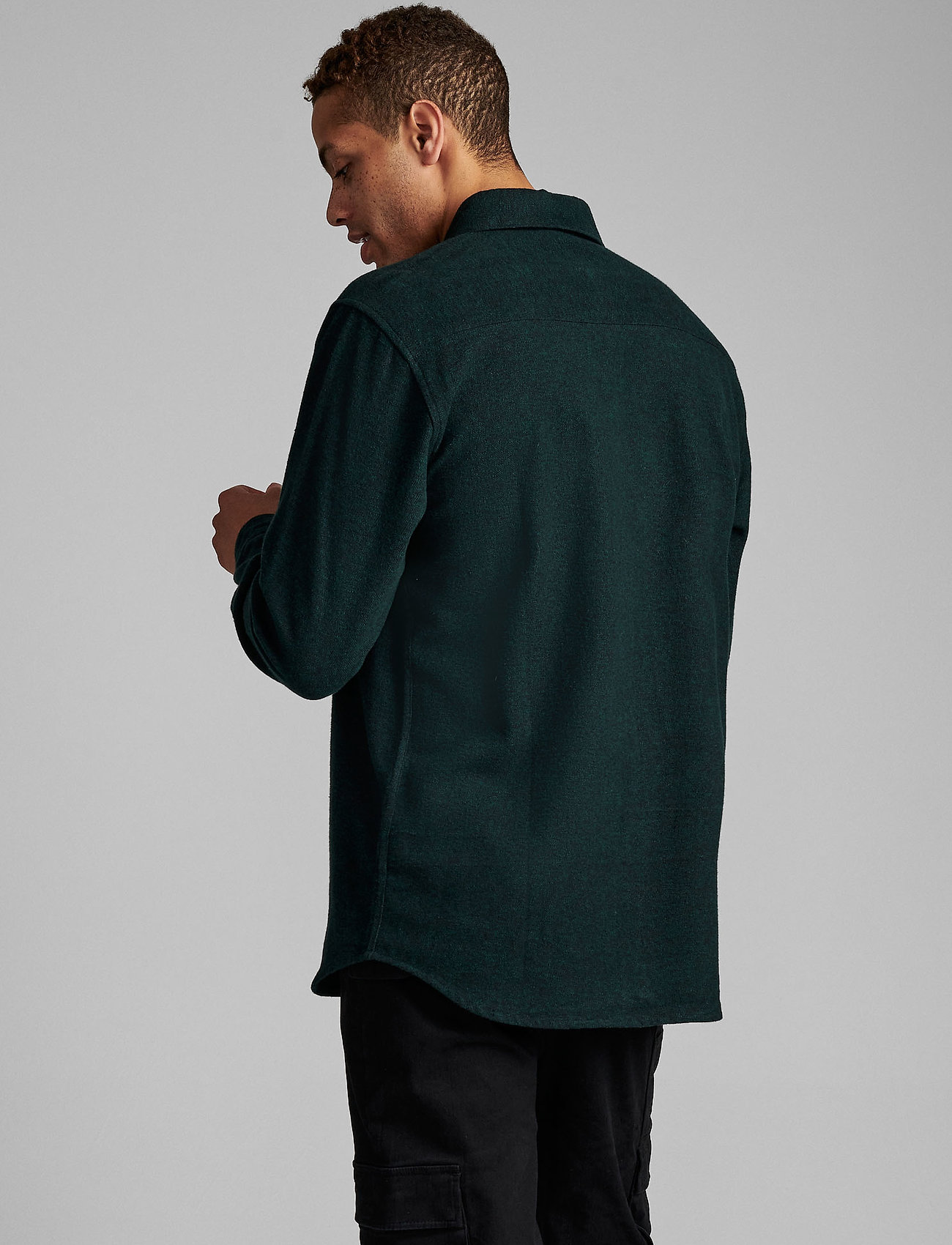 Anerkjendt - AKLOUIS HERRING BONE SHIRT - pine grove - 3