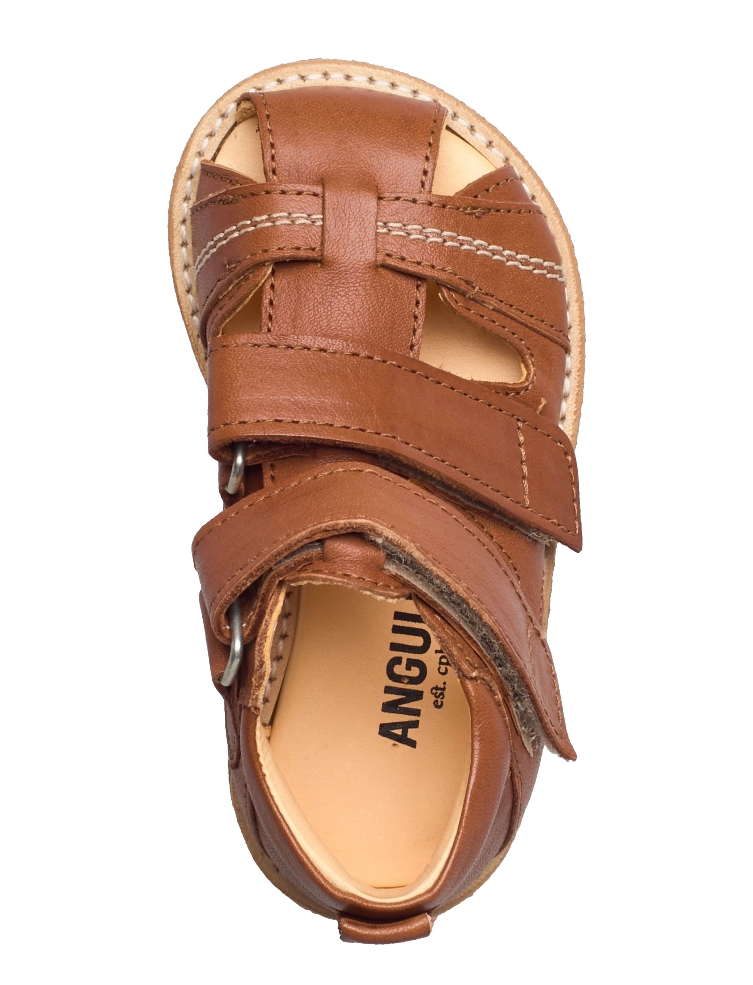 ANGULUS - Sandals - flat  - closed toe - skor - 1545 cognac - 4