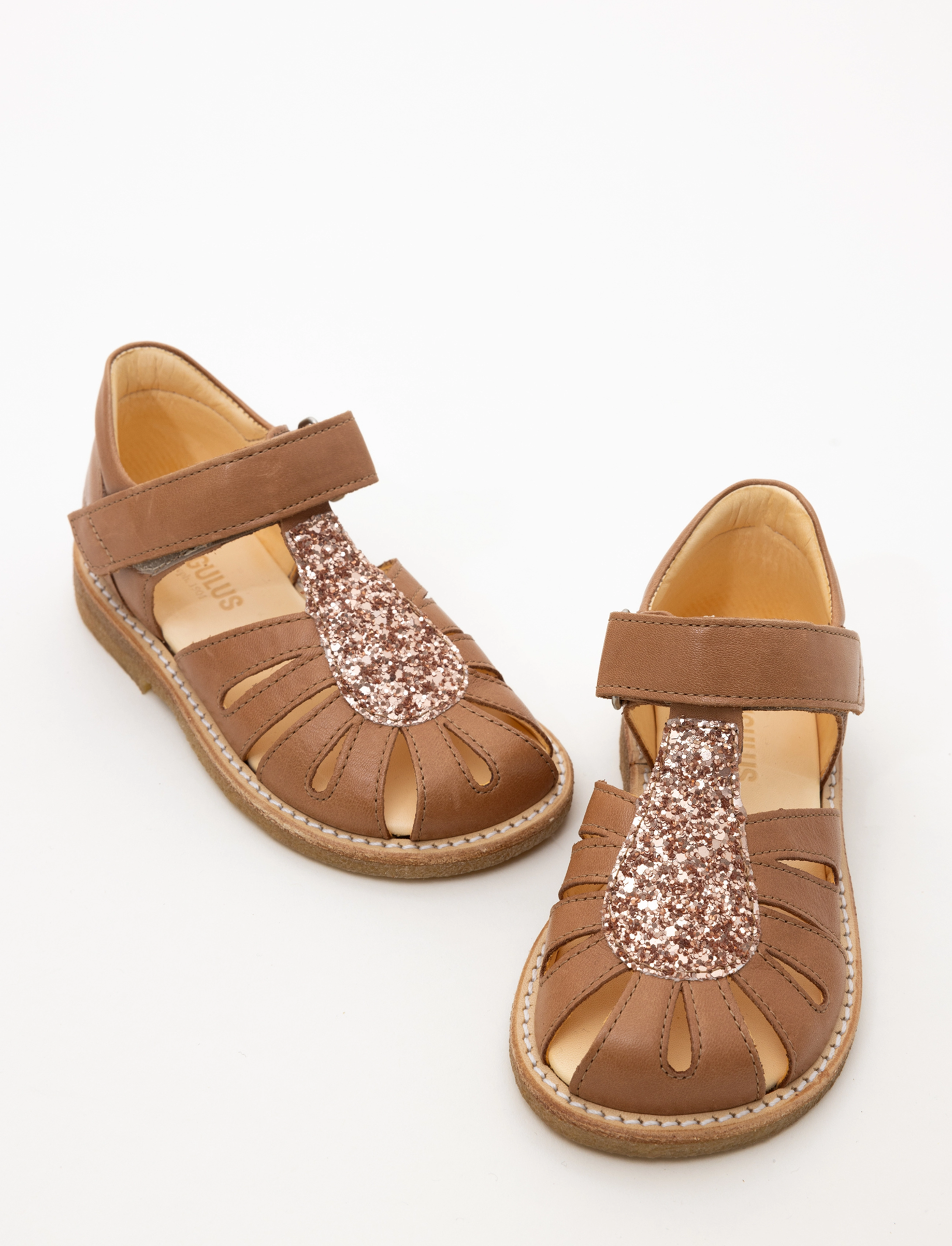 Sandals - flat - closed toe - - 1732/1708 ALMOND/MAPLE GLITTER