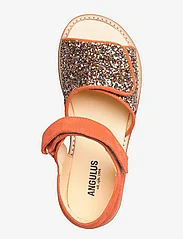 ANGULUS - Sandals - flat - open toe - clo - letnie okazje - 1141/2488 coral/multi glitter - 3