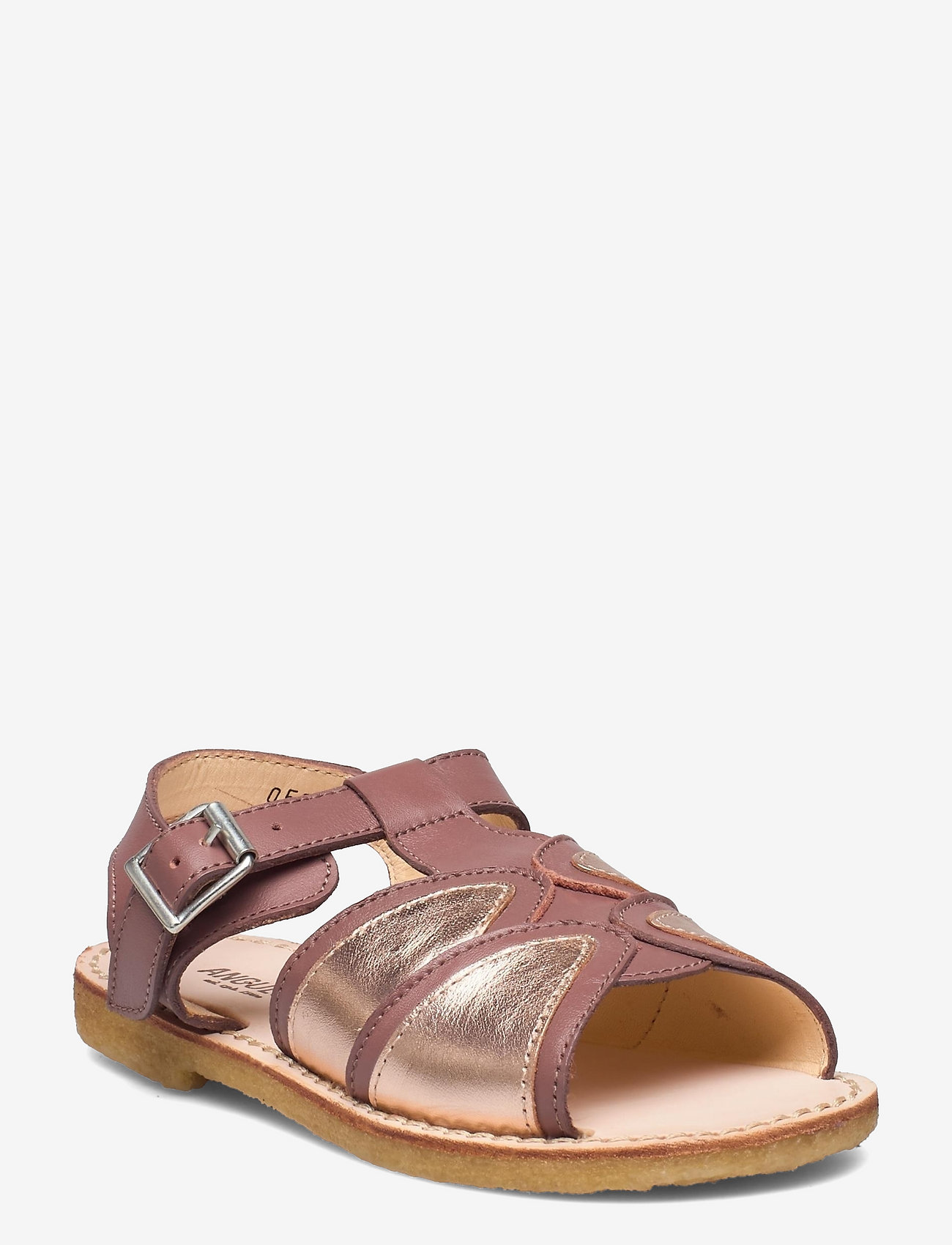 ANGULUS - Sandals - flat - open toe - op - 1524/1311 plum/rose copper - 1