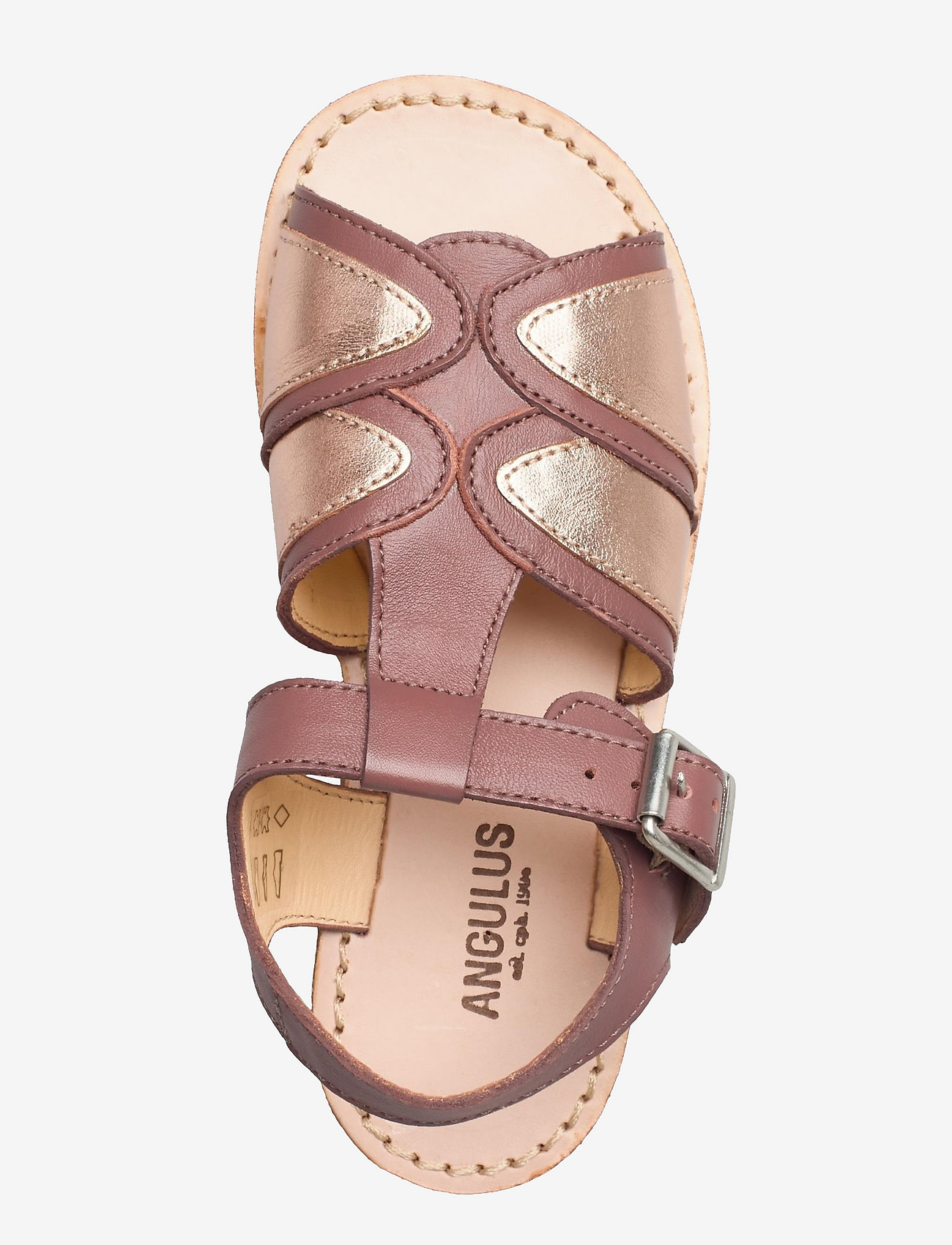 ANGULUS - Sandals - flat - open toe - op - 1524/1311 plum/rose copper - 3