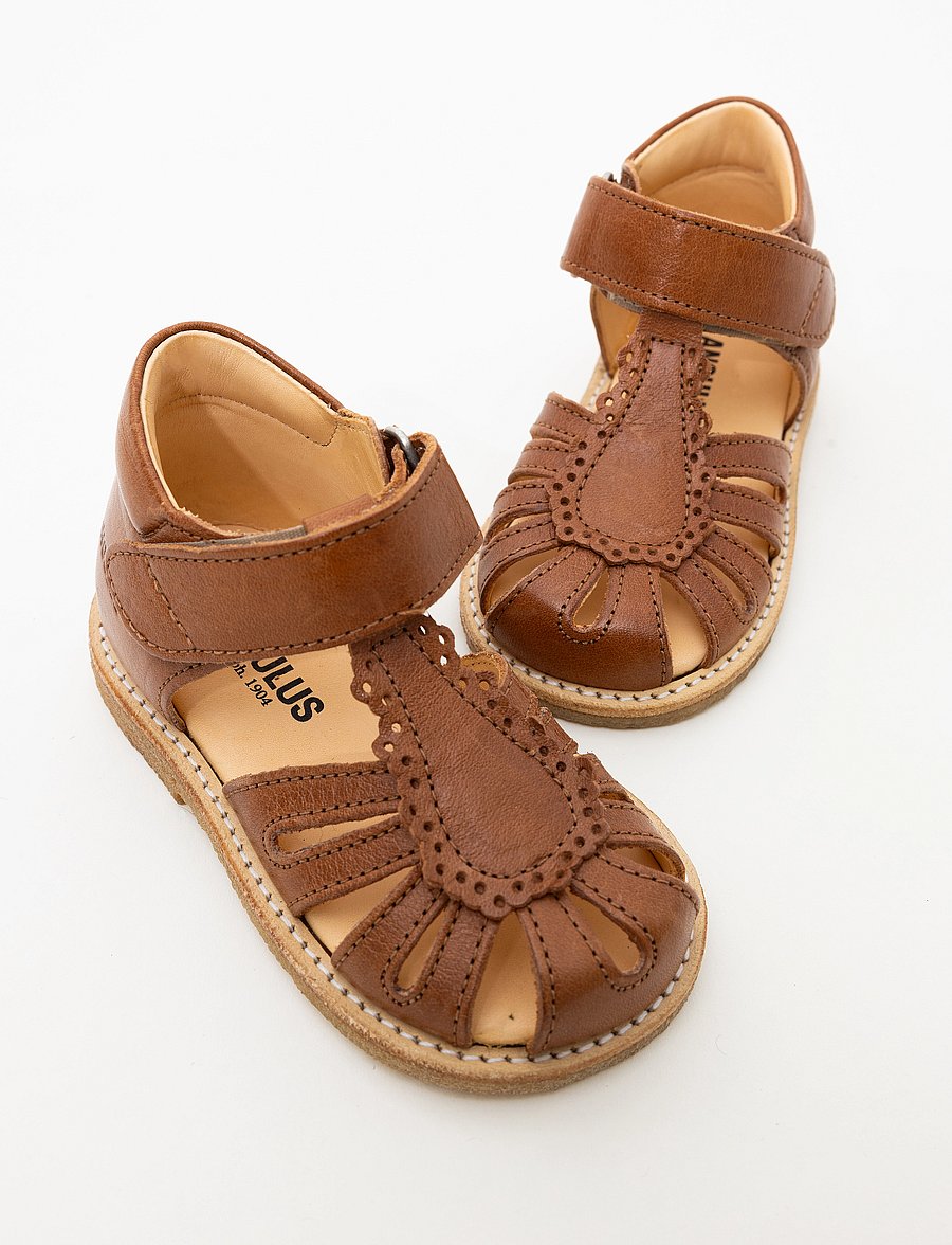 ANGULUS - Sandals - flat - closed toe - sandaler - 1789 tan - 0