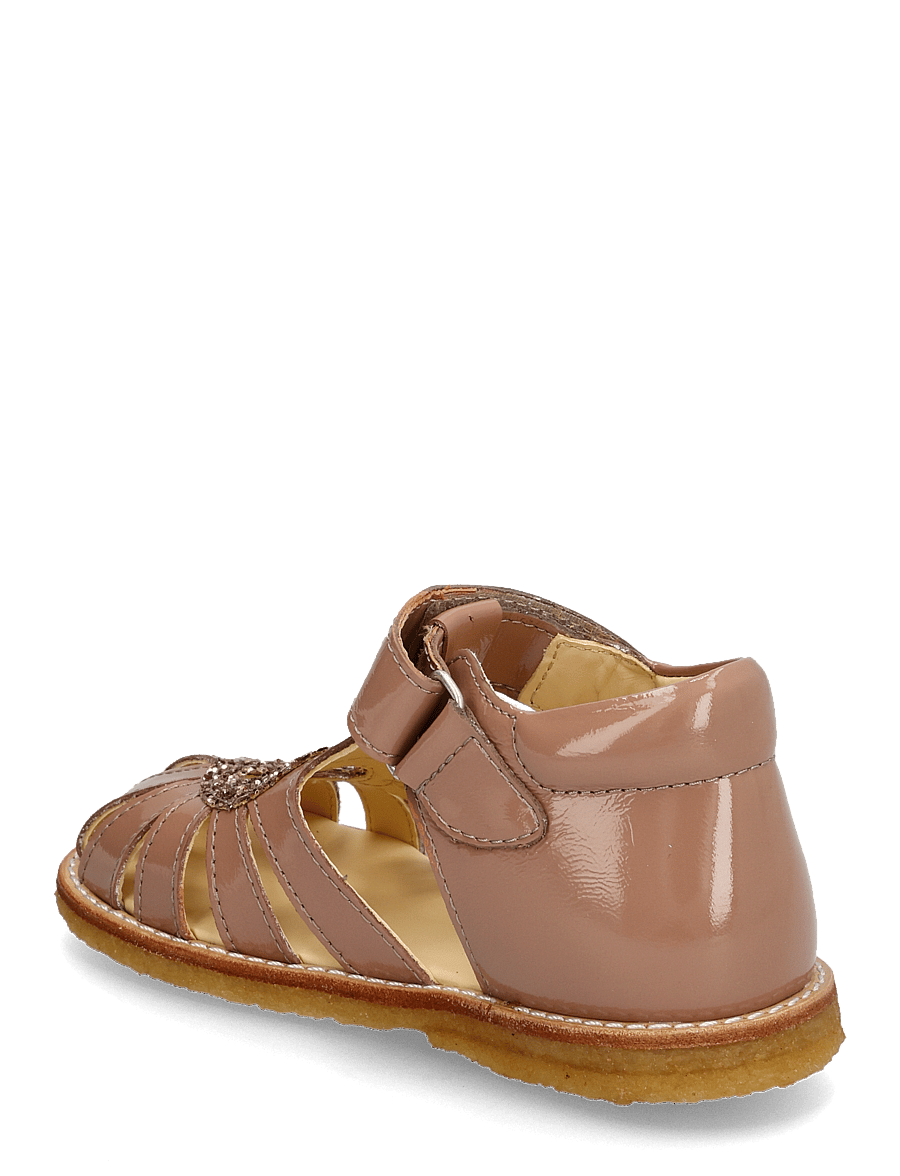 ANGULUS - Sandals - flat - closed toe - skor - 3289/3297 clay/clay glitter - 2