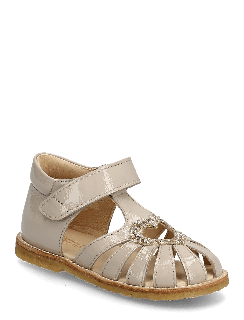 ANGULUS - Sandals - flat - closed toe - schuhe - 4056/3618 sand/champagne glitt - 0