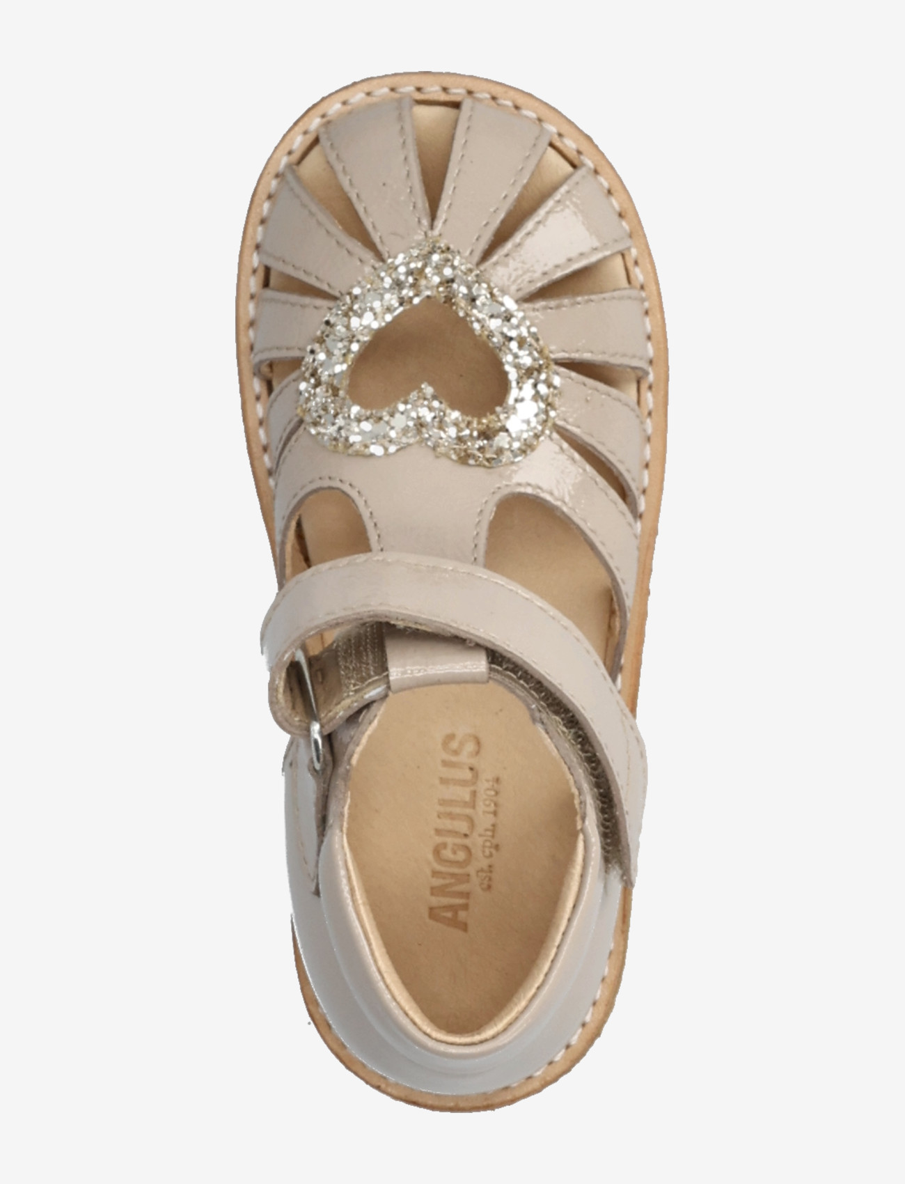 ANGULUS - Sandals - flat  - closed toe - schuhe - 4056/3618 sand/champagne glitt - 3