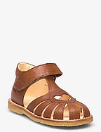 Sandals - flat - closed toe - - 1545 COGNAC