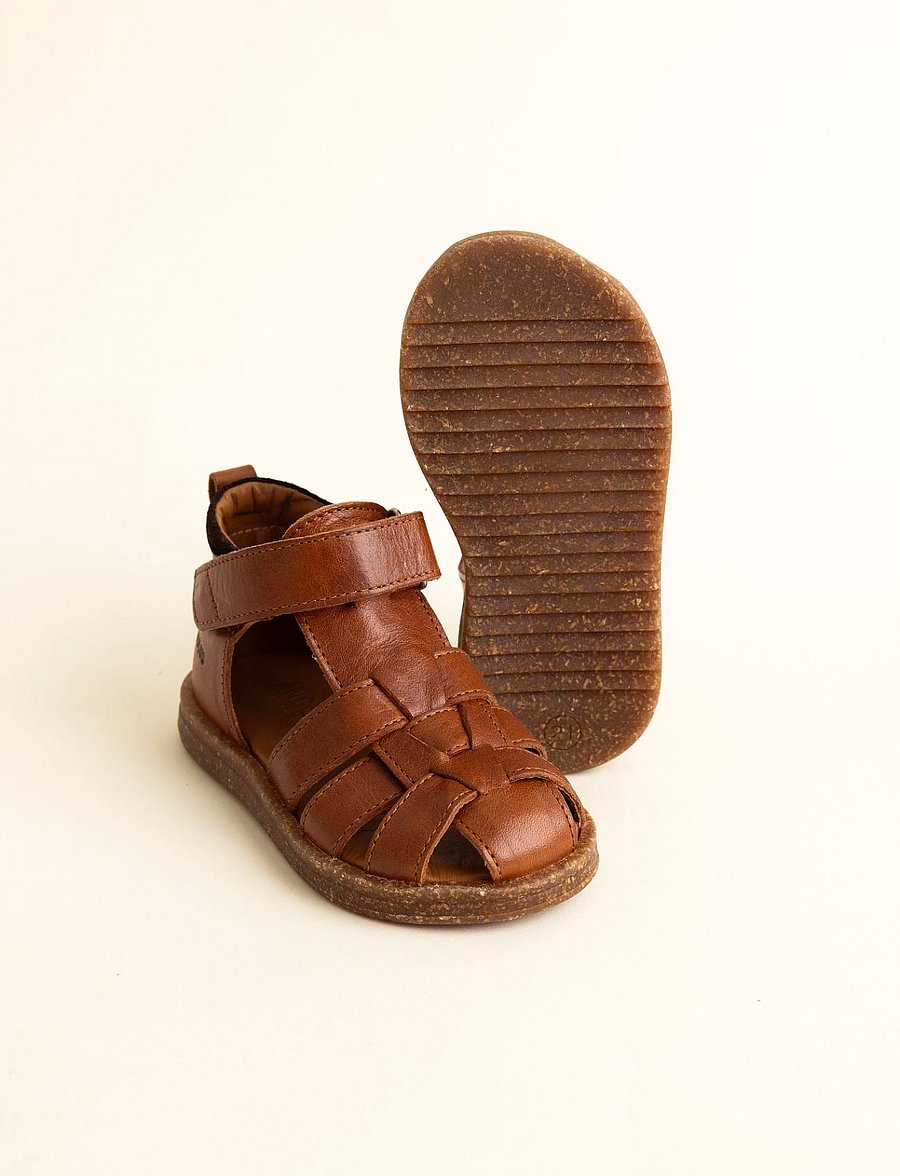 ANGULUS - Sandals - flat - closed toe - kingad - 1545/1779 cognac/dark brown - 0