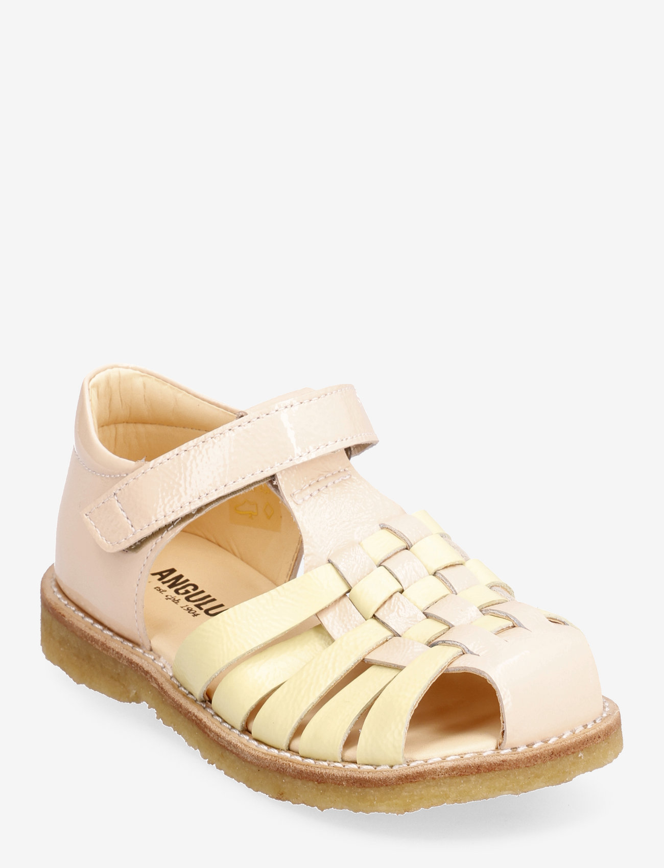ANGULUS - Sandals - flat - closed toe - - gode sommertilbud - 1304/1320 peach/l.yellow - 0