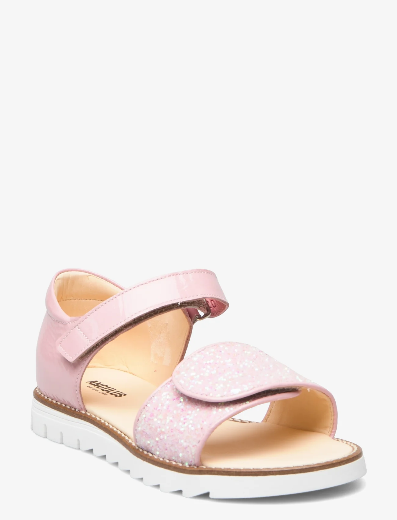 ANGULUS - Sandals - flat - zomerkoopjes - 1304/2698 peach/ rosa glitter - 0