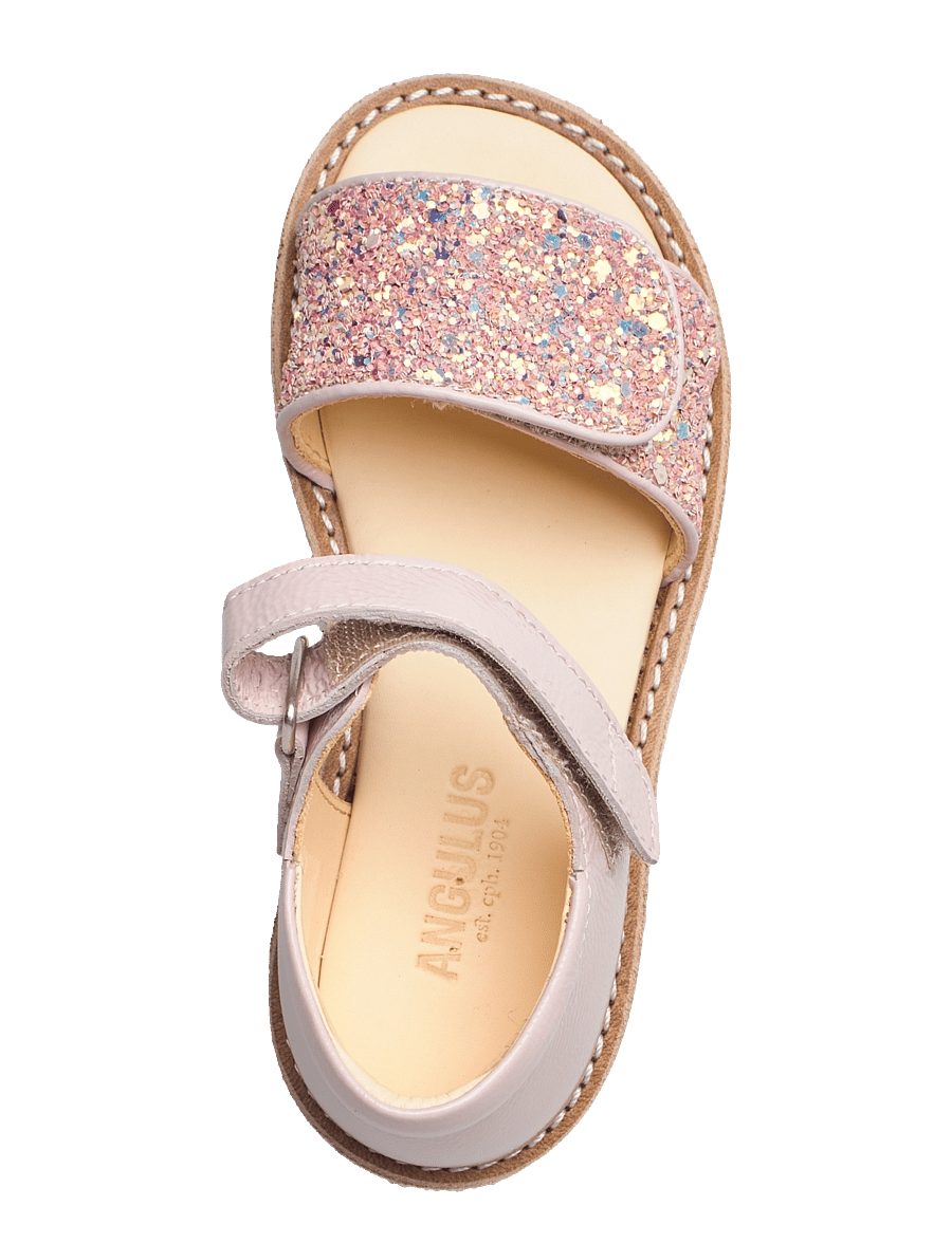 ANGULUS - Sandals - flat - des sandales - 2704/2750 pale rose/rose glitt - 3