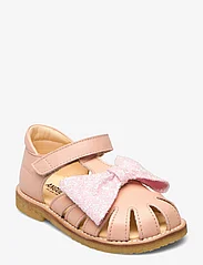 ANGULUS - Sandals - flat - closed toe - - kesälöytöjä - 1471/2698 peach/rosa glitter - 0