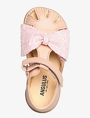 ANGULUS - Sandals - flat - closed toe - - kesälöytöjä - 1471/2698 peach/rosa glitter - 3